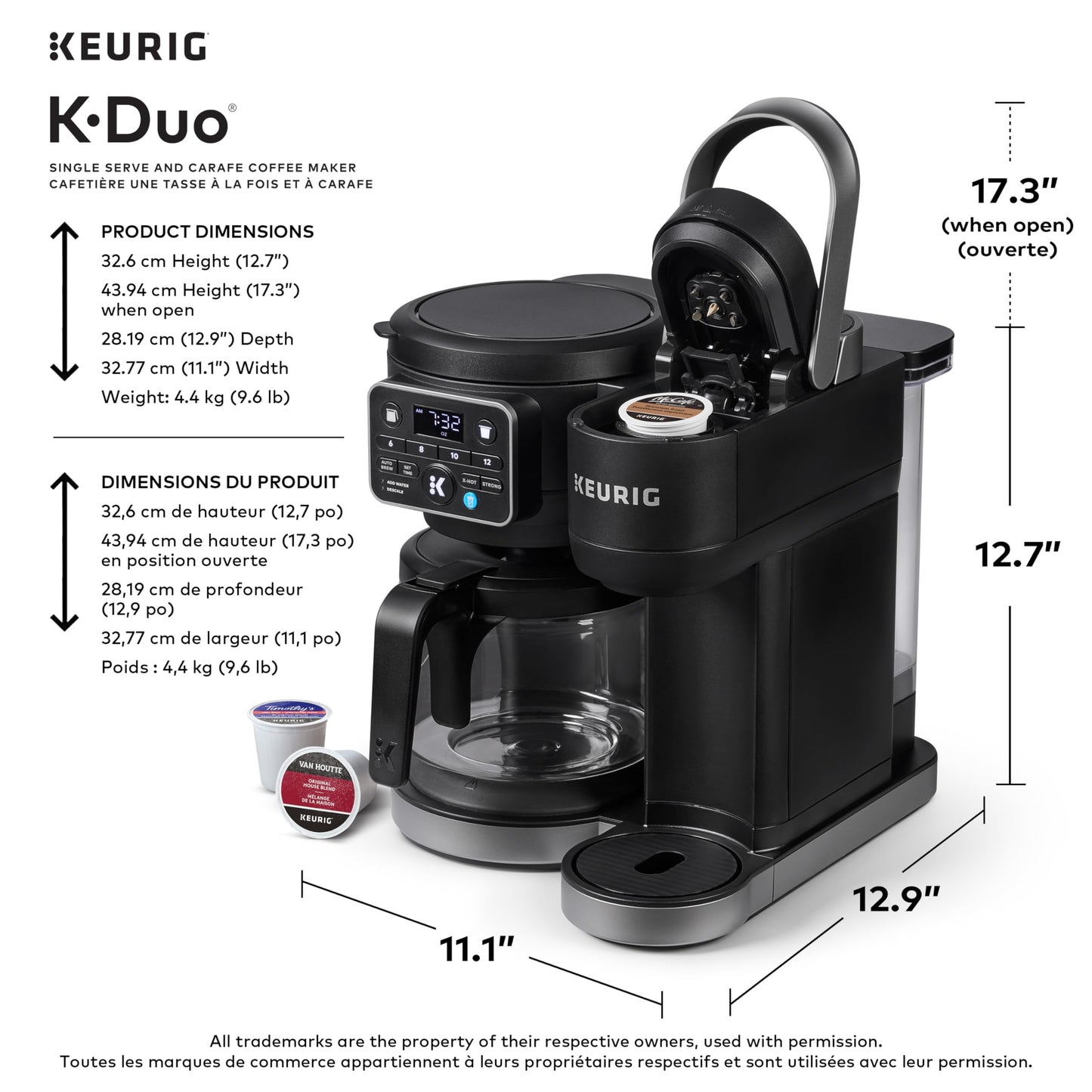 Keurig K-Duo Single Serve K-Cup Pod & Carafe Coffee Maker, Black 🍁 All In One Marketplace Canada