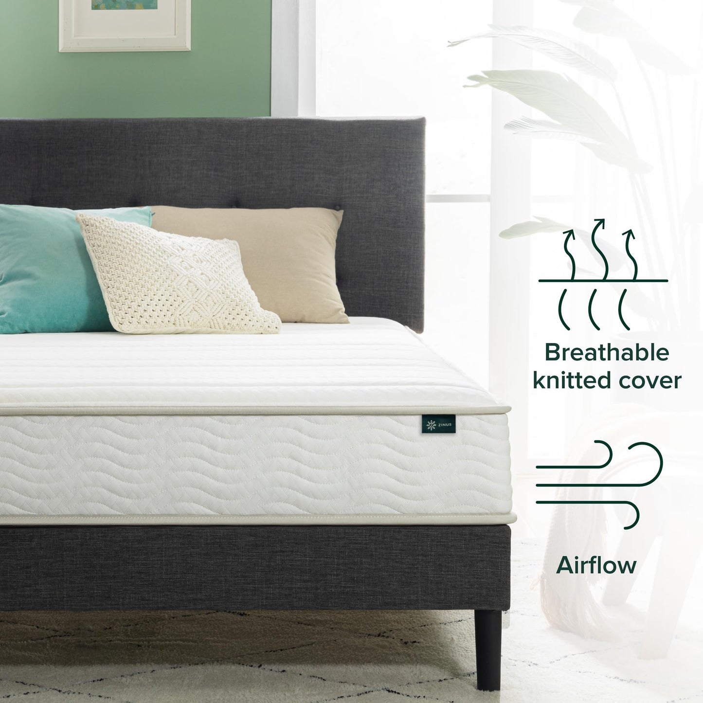 Zinus Twin Hybrid Mattress - 8 inch Foam & Spring, CertiPUR-US Certified, Pressure Relief, Mattress in a Box, 10-Year Warranty 🍁 All In One Marketplace Canada