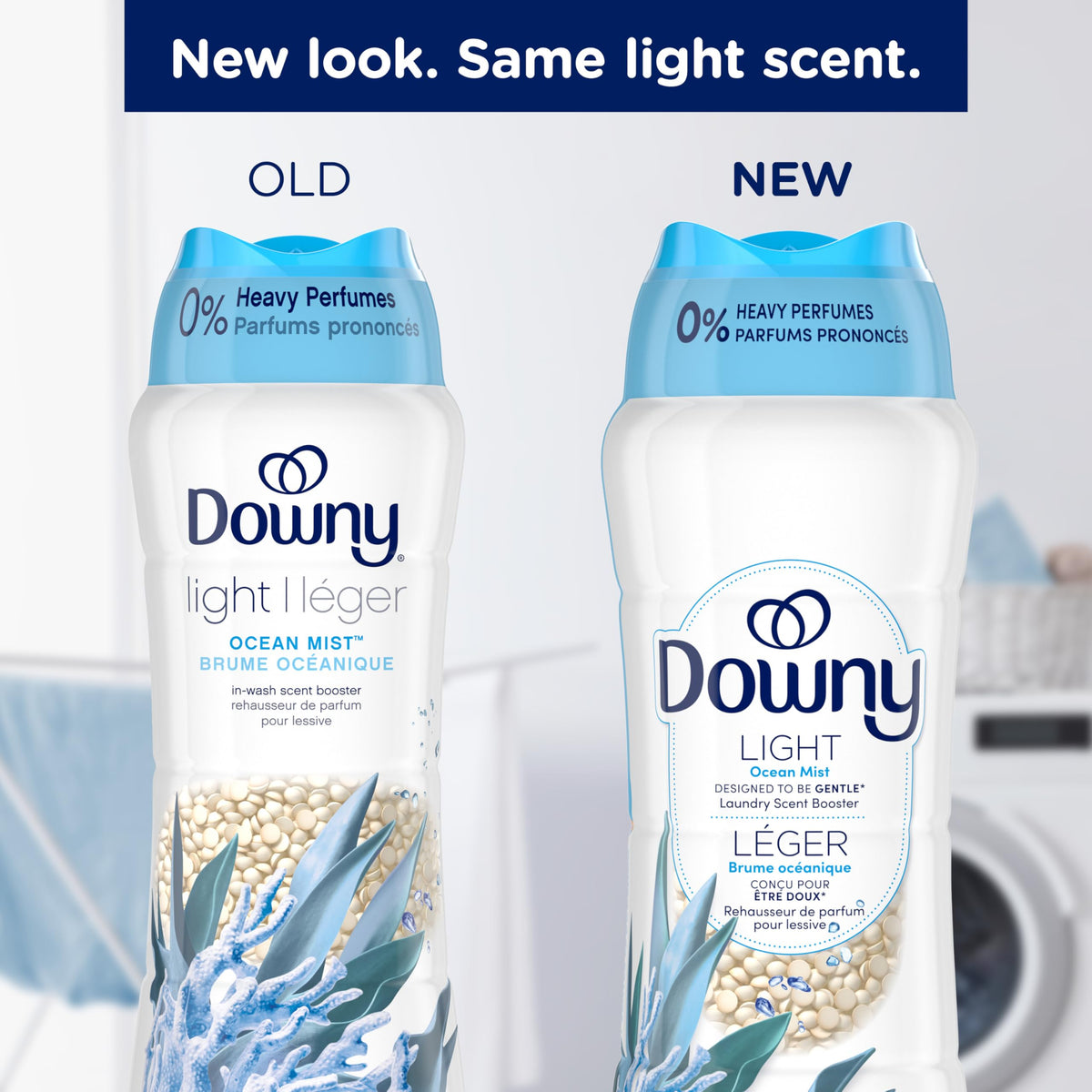 Downy Light Laundry Scent Booster Beads, Ocean Mist Scent, In-wash fabric beads designed to be gentle with a light boost of scent, No Heavy Perfumes, 680 Grams 🍁 All In One Marketplace Canada