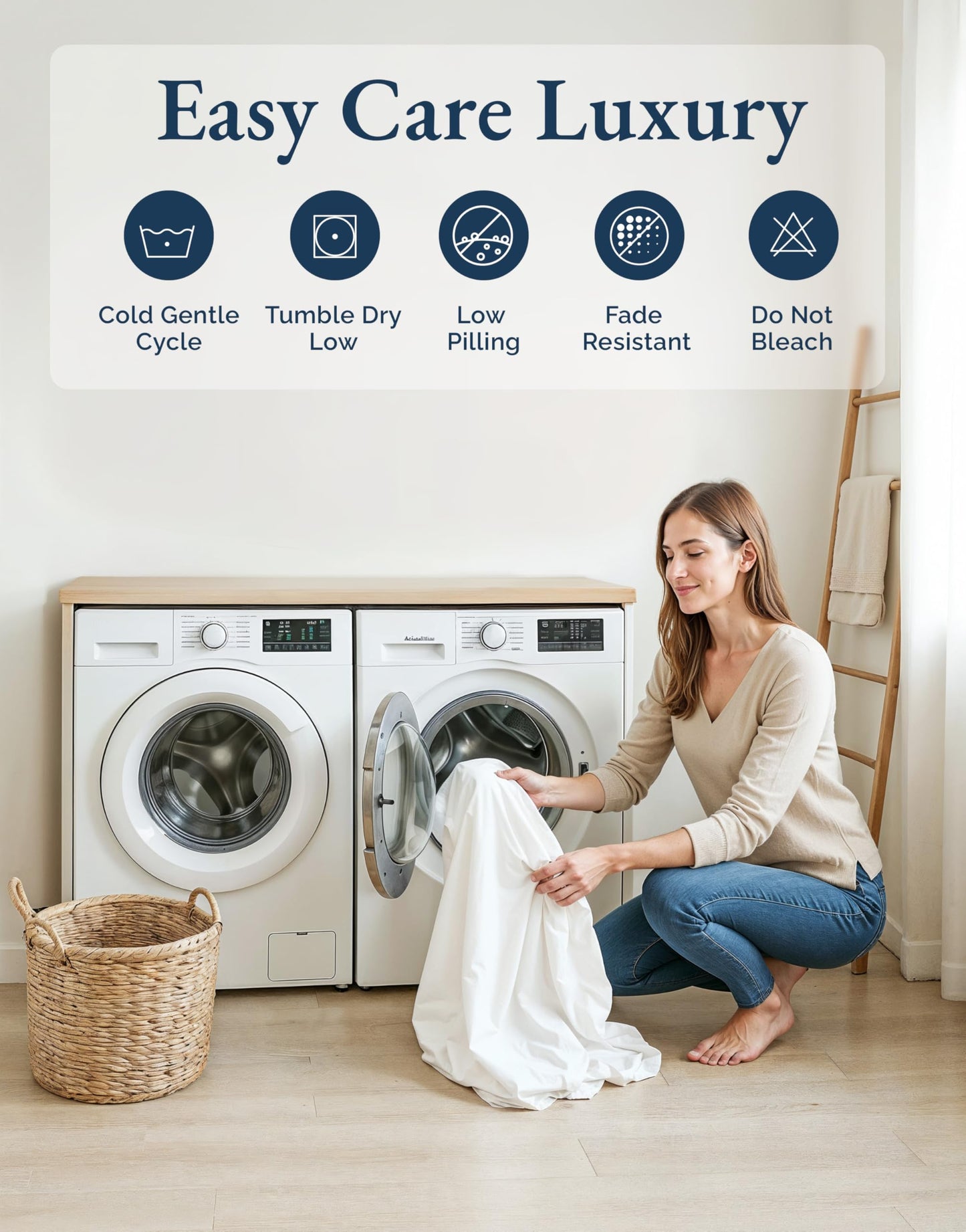 Lane Linen 100% Organic Cotton Queen Sheet Set, 4-Piece Percale Bed Sheets for Queen Bed - Soft, Breathable, Hypoallergenic, Deep Pocket Fits Mattress Up to 15" Deep, Hotel Quality Sheets - White 🍁 All In One Marketplace Canada