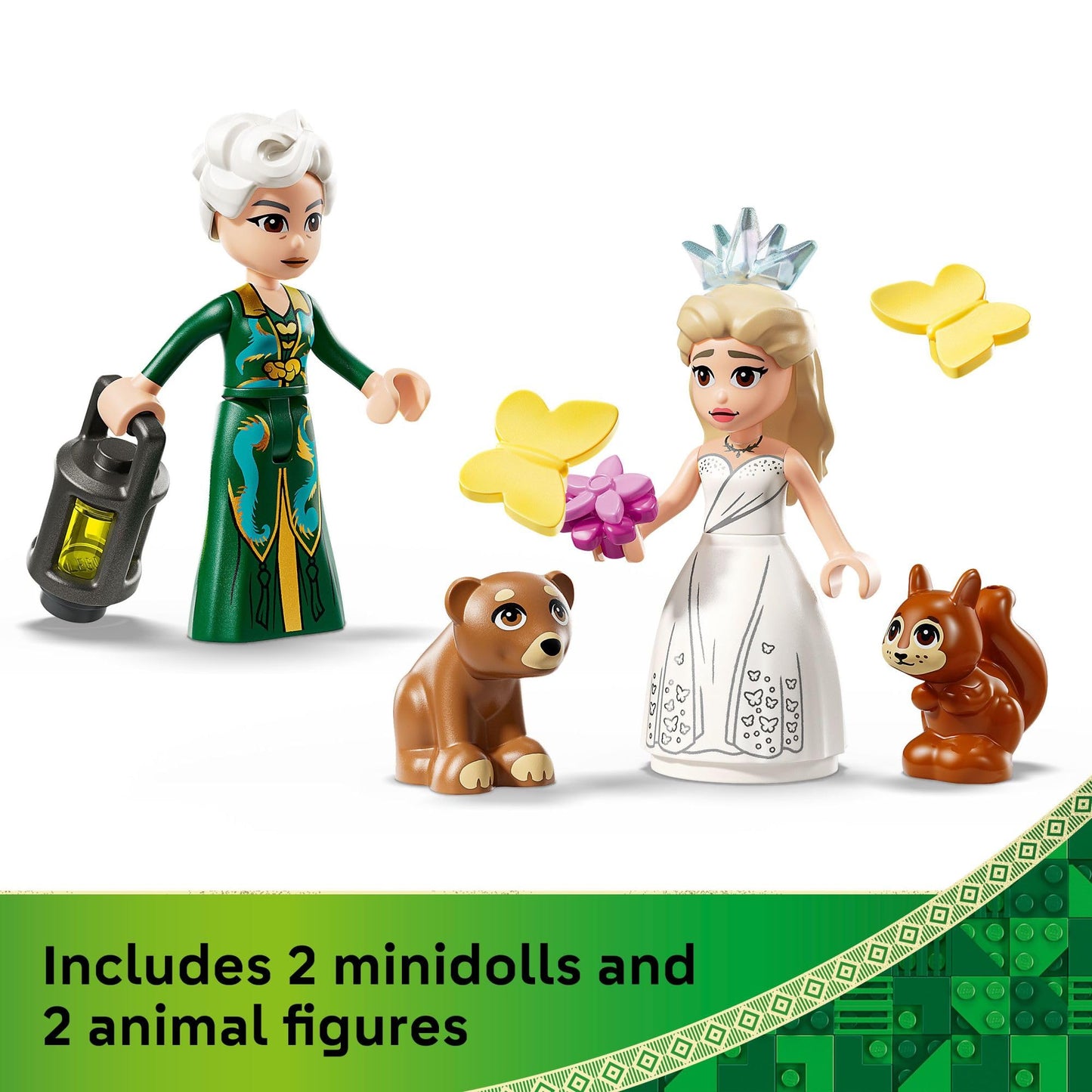 LEGO Wicked Glinda's Wedding Day Building Toy - Pretend Playset with 2 Minidolls, 2 Animal Toy Figures, & 2 Poseable Butterflies - Building Blocks for Kids, Ages 8+ - Gift for Girls & Boys - 75688 🍁 All In One Marketplace Canada