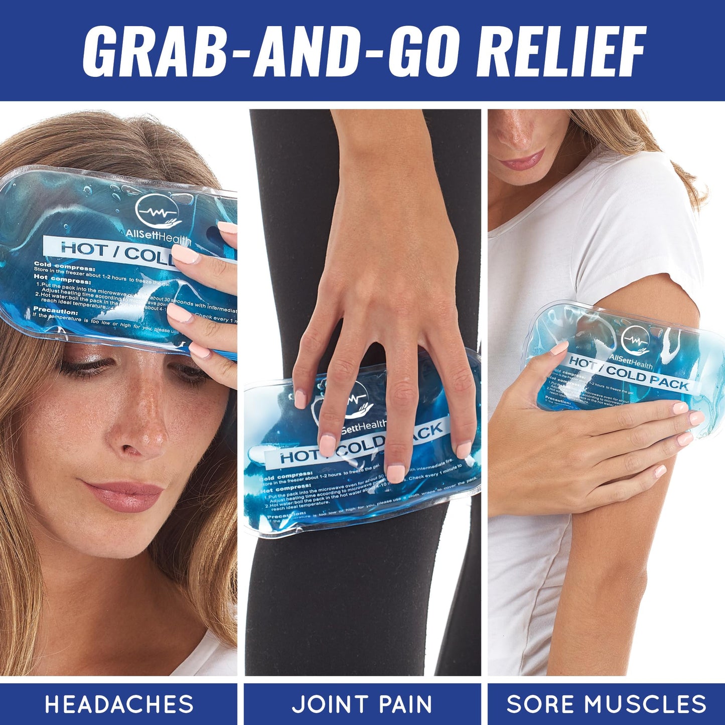 Reusable Cold Gel Ice Packs for Injuries | 7 Pack Cold Compress Gel Ice Pack for Knee, Neck, Hip, Shoulder & Back Pain 🍁 All In One Marketplace Canada