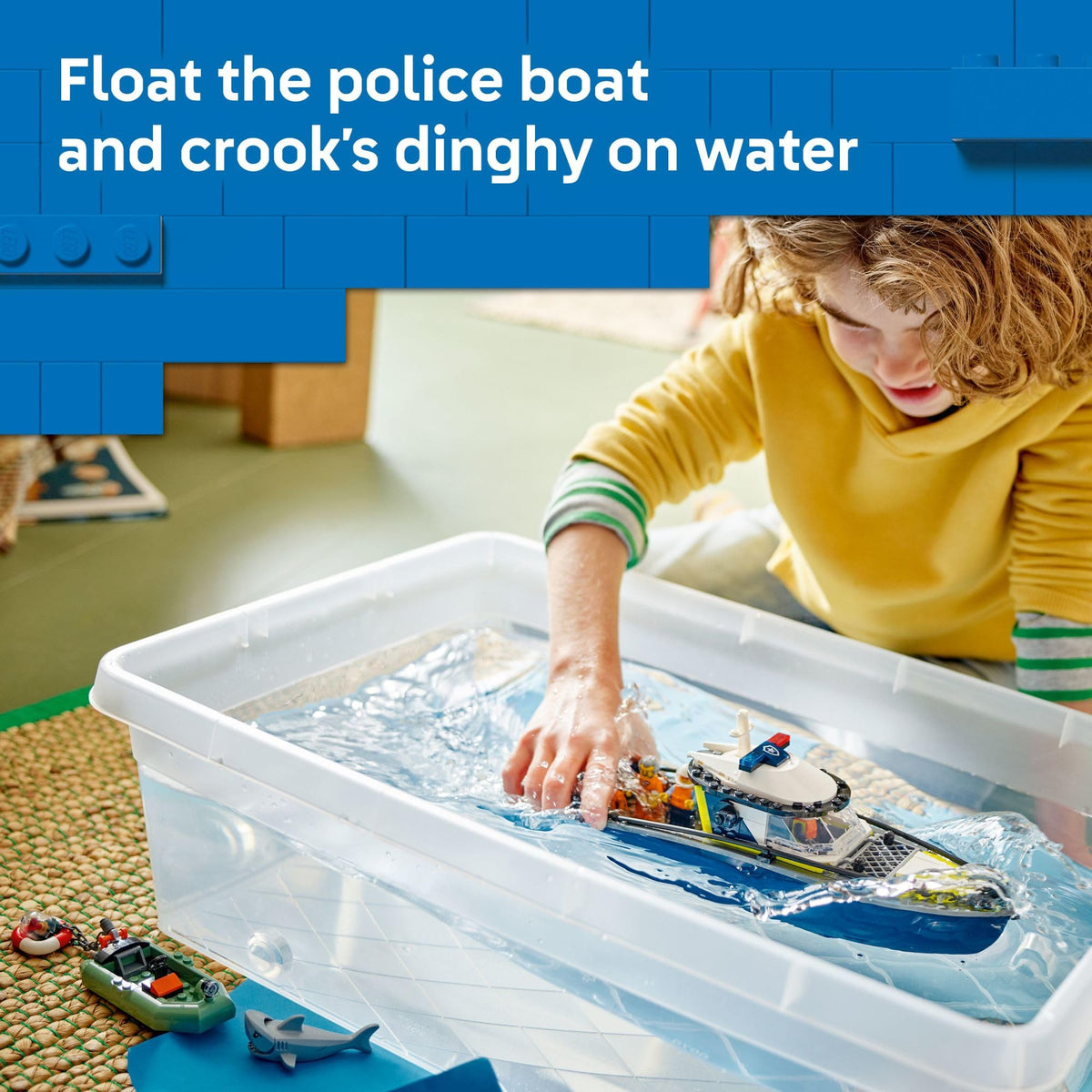 LEGO City Police Boat Chase Building Toy for Kids - Pretend Play Set for Boys & Girls, Ages 6+ - Building Blocks W/ 2 Floating Boat Toys for Playtime & Bath Time - Gift Idea for Birthdays- 60456 🍁 All In One Marketplace Canada