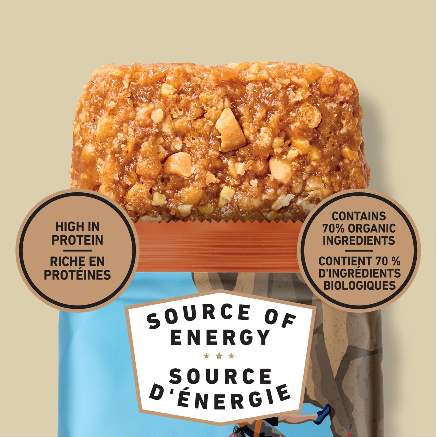 CLIF BAR Energy Bars, Crunchy Peanut Butter, Granola Bar, High in Protein, Contains 70% Organic Ingredients, 1.02 kg (Pack of 15) 🍁 All In One Marketplace Canada
