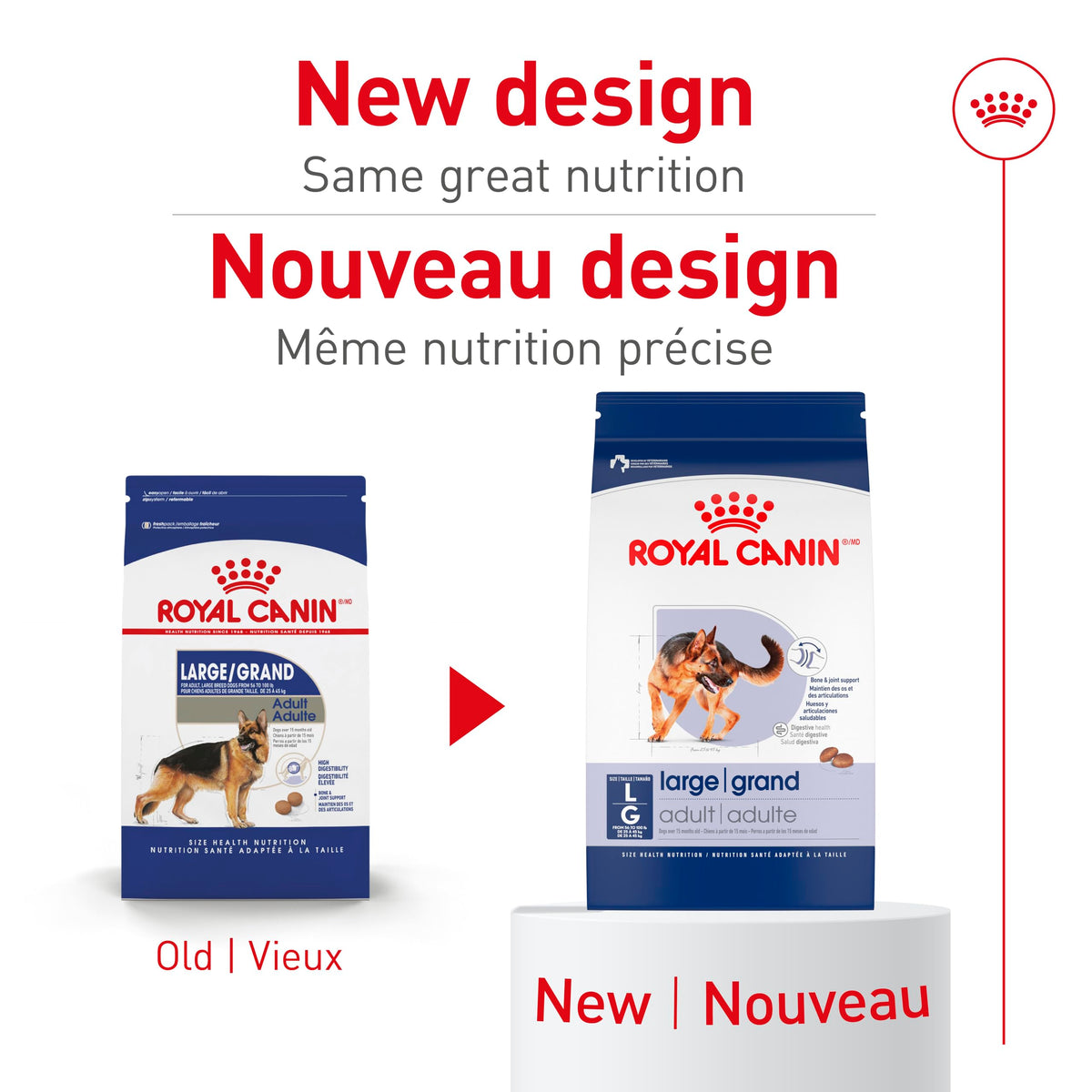 Royal Canin Large Breed Adult Dry Dog Food, 30 lb Bag 🍁 All In One Marketplace Canada