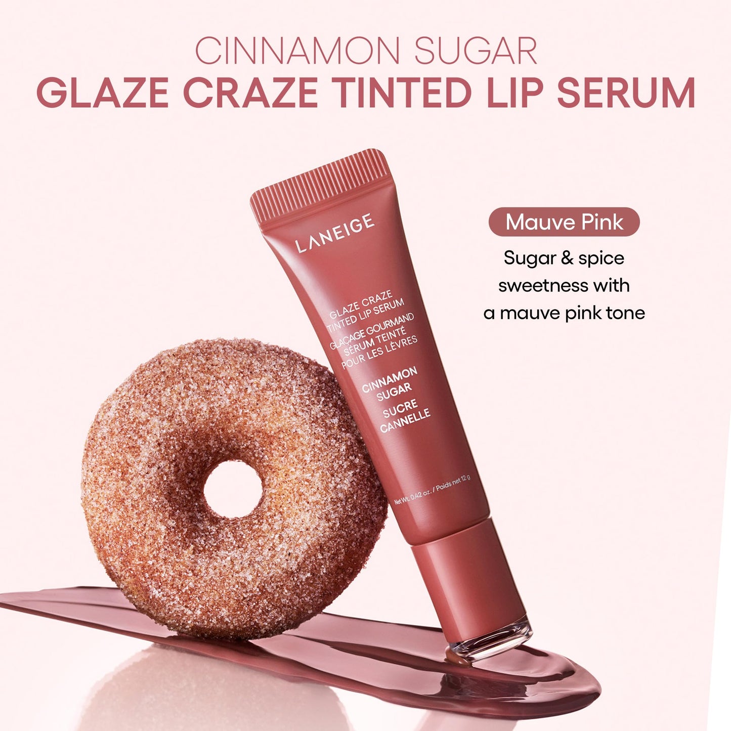 LANEIGE Glaze Craze Tinted Lip Serum, Cinnamon Sugar: Hydrating Lip Serum for Glossy, Nourished Lips with Plumping Polypeptides 🍁 All In One Marketplace Canada