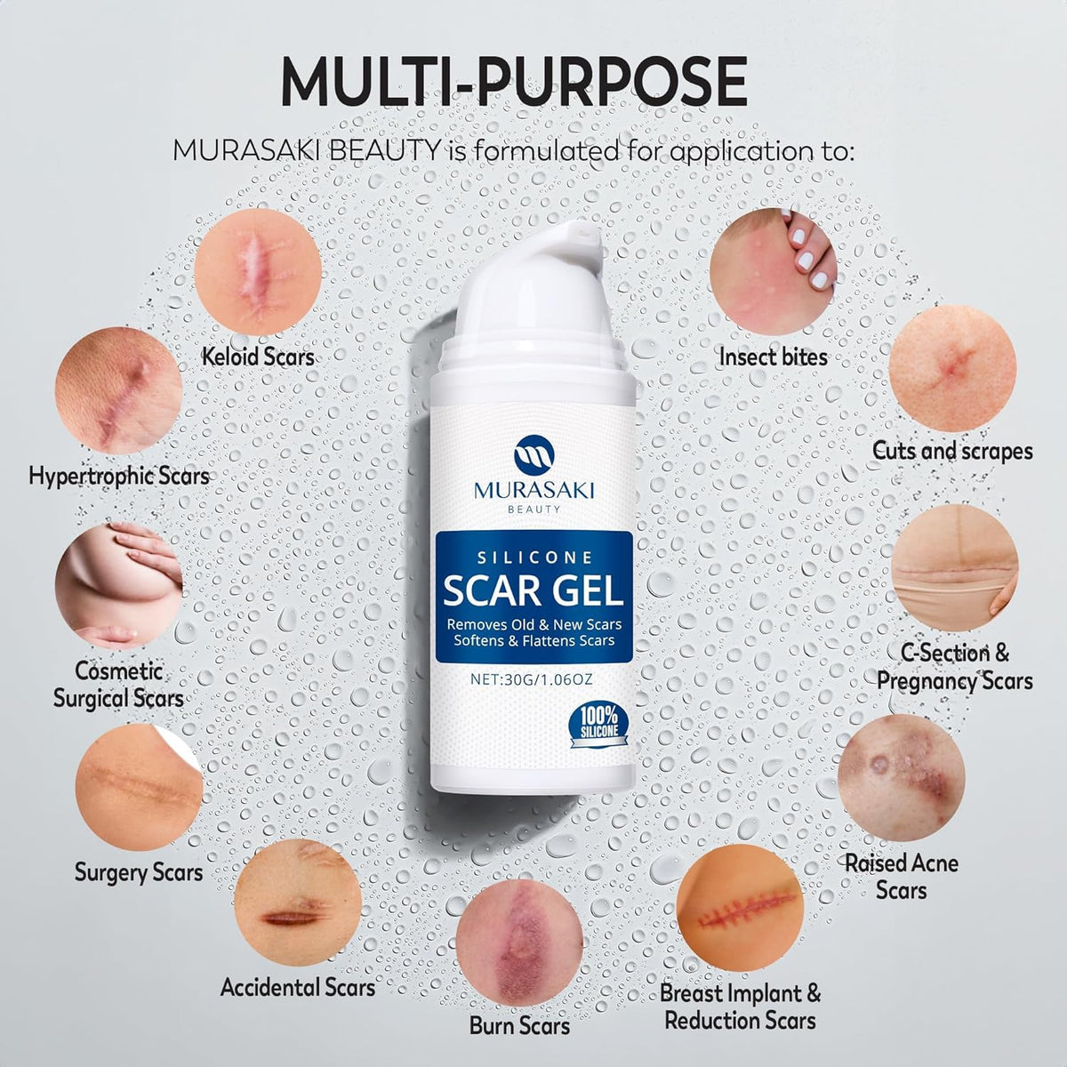 100% Silicone Scar Gel Scar Cream - Advanced Scar Gel for Old and New Scars 🍁 All In One Marketplace Canada