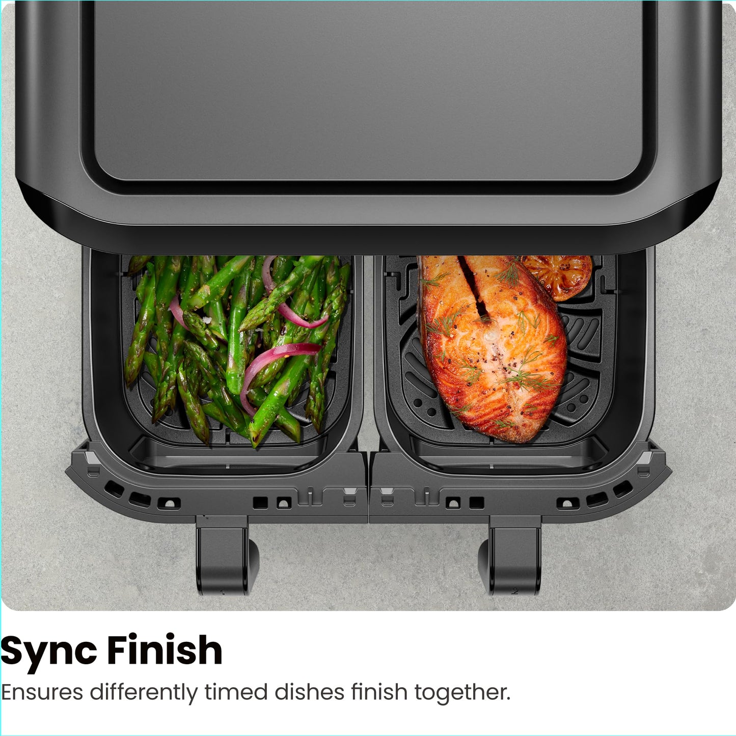 Chefman TurboFry 9-Qt. Dual-Basket Air Fryer with Sync Finish, One-Touch Digital Control, & Shake Reminder for Quick, Healthy, Family-Sized Meals, Black 🍁 All In One Marketplace Canada