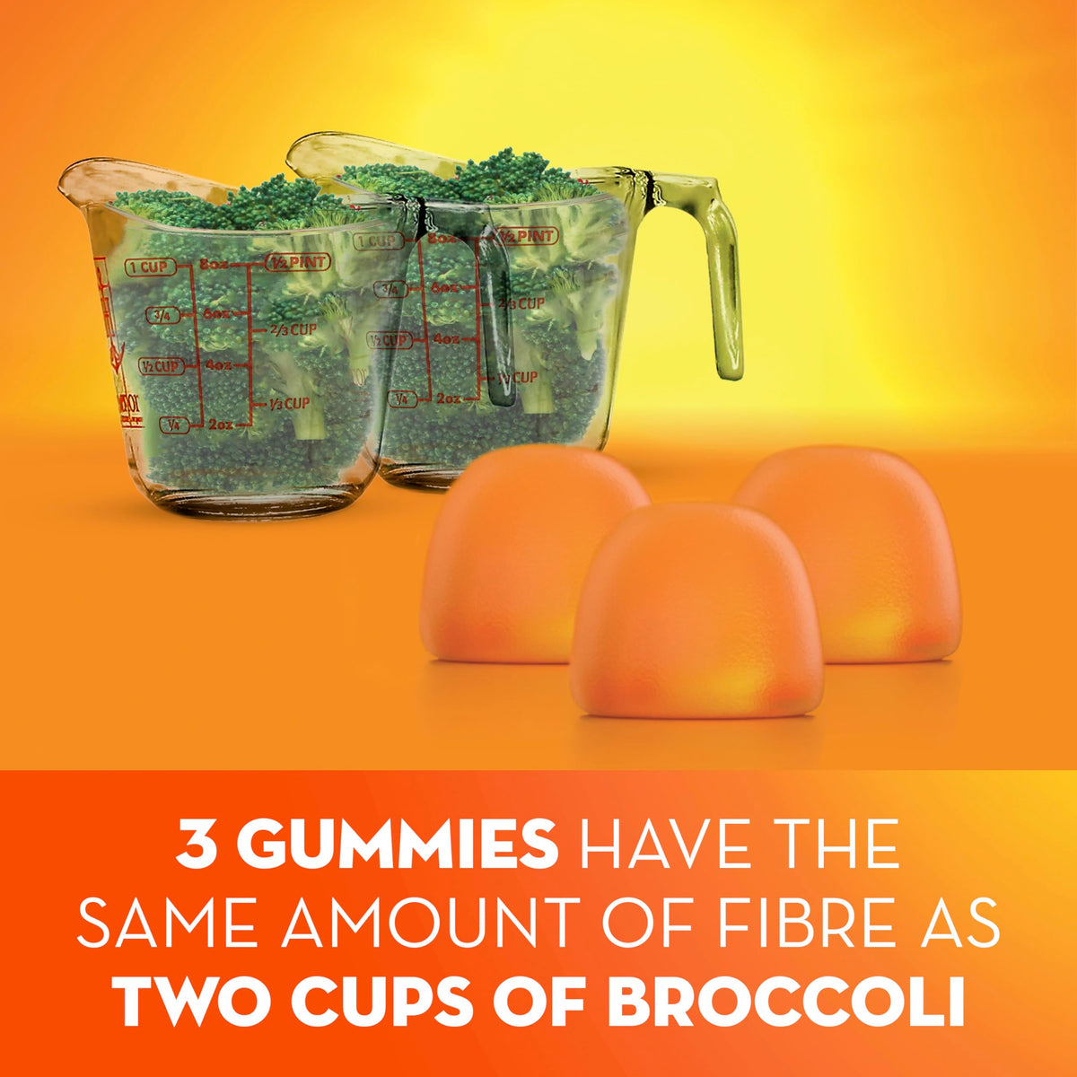 Metamucil Fibre Gummies, No Sugar Added, Orange Flavour, Prebiotic, Plant-Based, 105 Count 🍁 All In One Marketplace Canada
