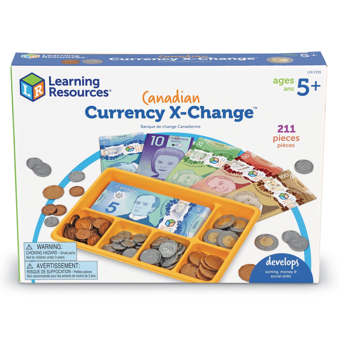Learning Resources Canadian Currency-X-Change, Pretend Play Money for Kids, Develops Sorting and Money Skills, 211 Pieces, Ages 5+ 🍁 All In One Marketplace Canada