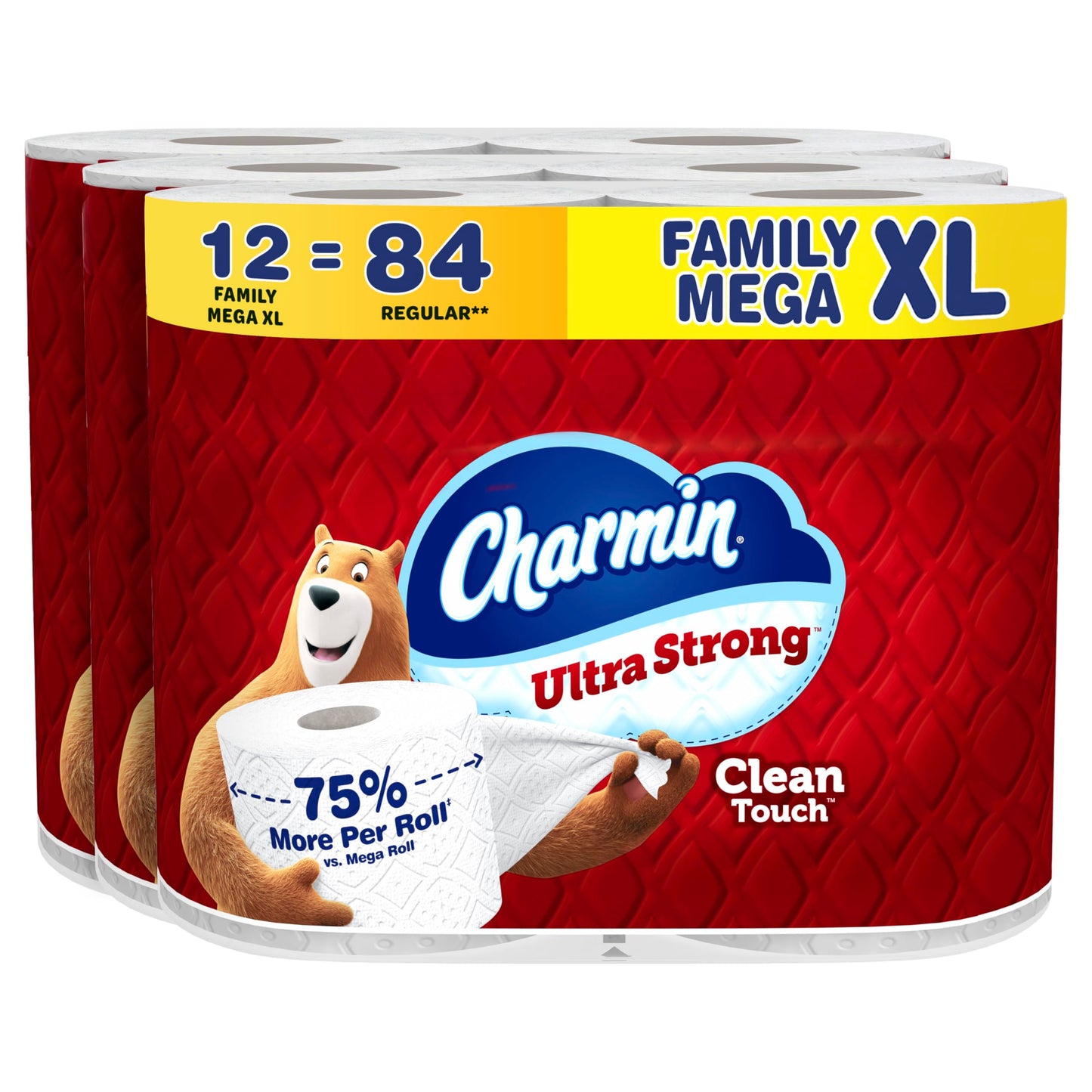 Charmin Toilet Paper Ultra Strong Clean Touch, 12 Family Mega XL Rolls = 84 Regular Rolls 🍁 All In One Marketplace Canada