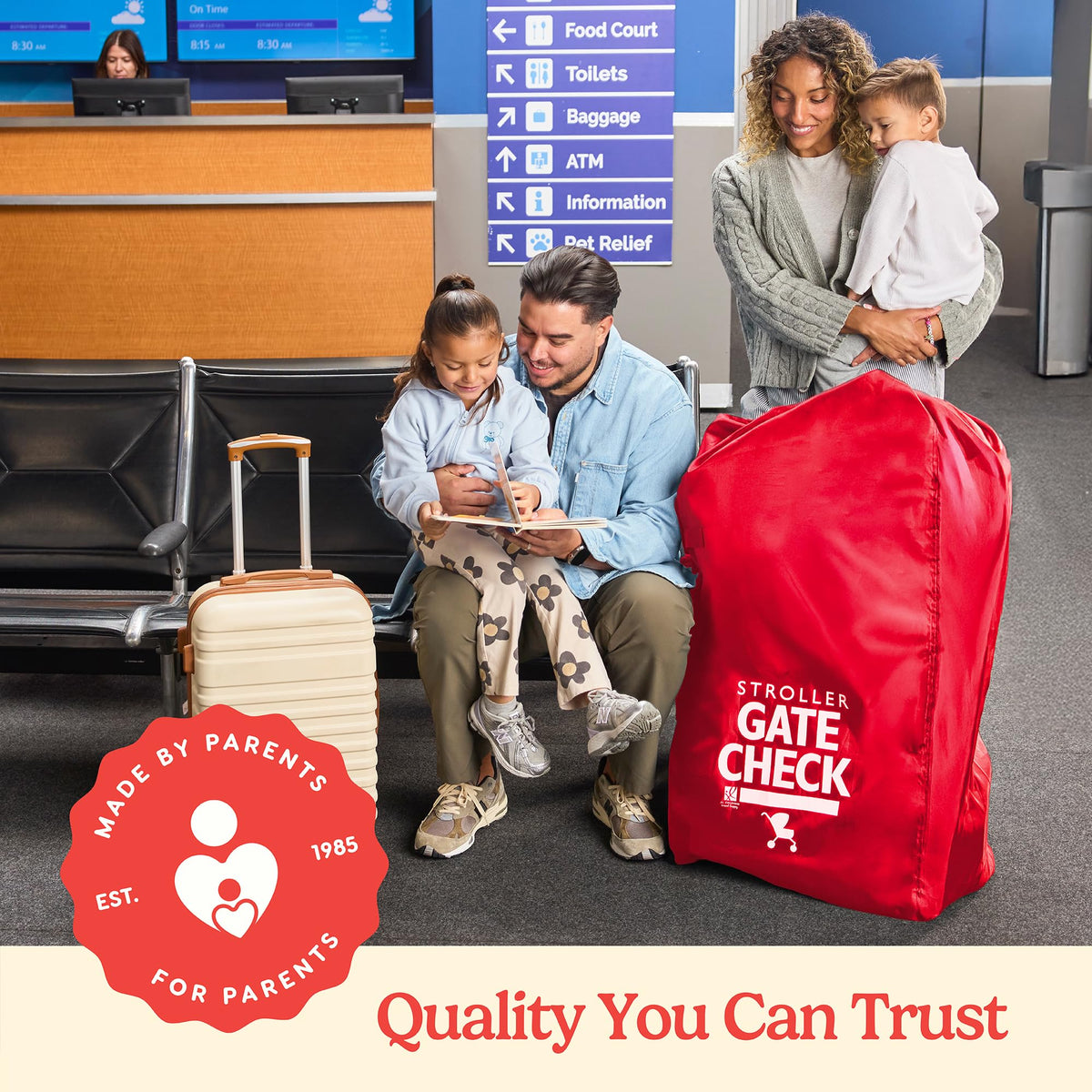 J. L. Childress Gate Check Air Travel Bag for Standard and Double Strollers, Red 🍁 All In One Marketplace Canada
