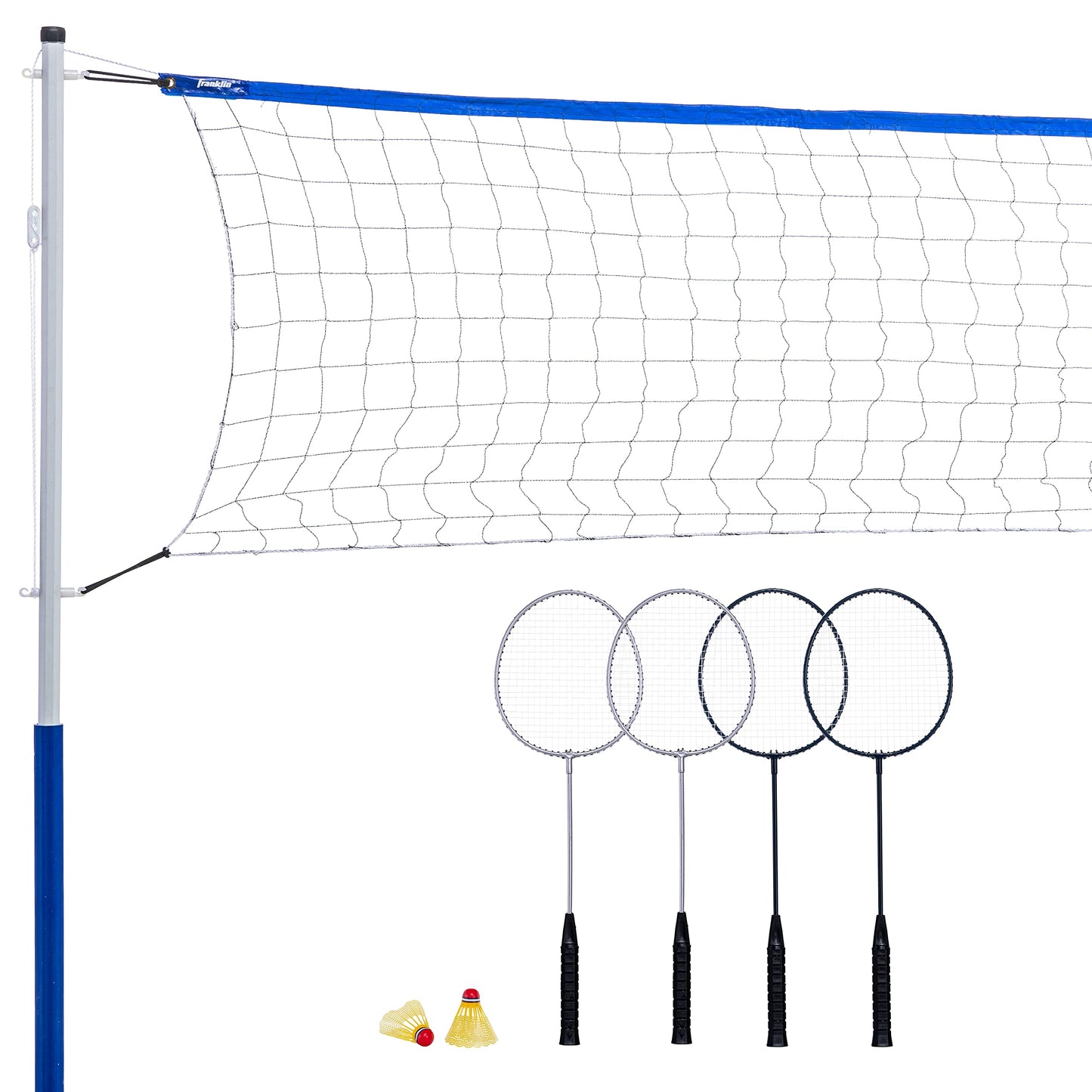 Franklin Sports Badminton Set - Portable Badminton Set - Adult and Kids Badminton Net - Perfect Backyard/Lawn Game - Includes 4 Badminton Racquets - Recreational 🍁 All In One Marketplace Canada