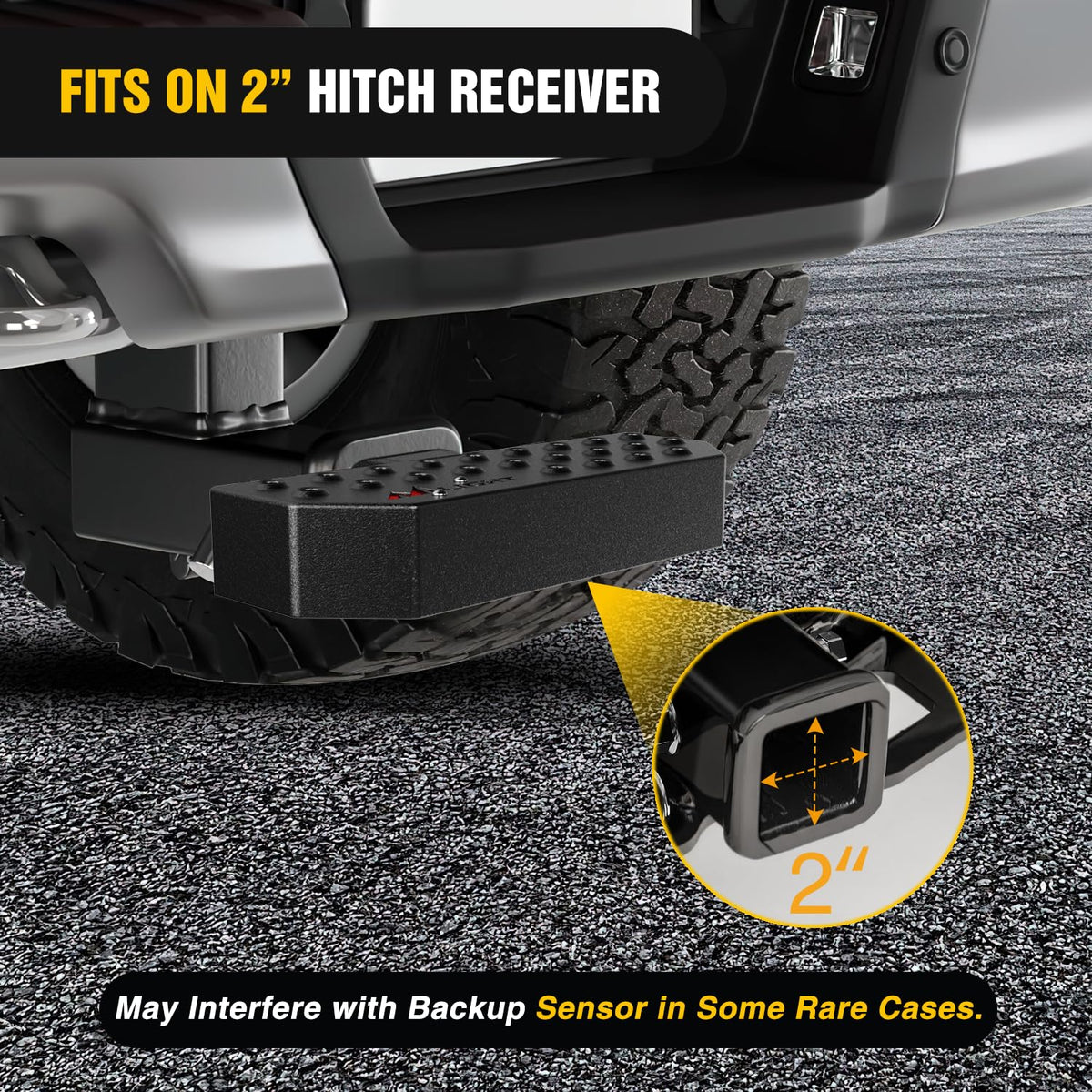 Nilight Hitch Step with 2" Hitch Receiver Rear Bumper Guard Protector 11.9 Inch with 5/8” Hitch Pin Clip Upgraded Textured Black Anti Slip Hitch Step Bar for Pickup Truck Car SUV 🍁 All In One Marketplace Canada
