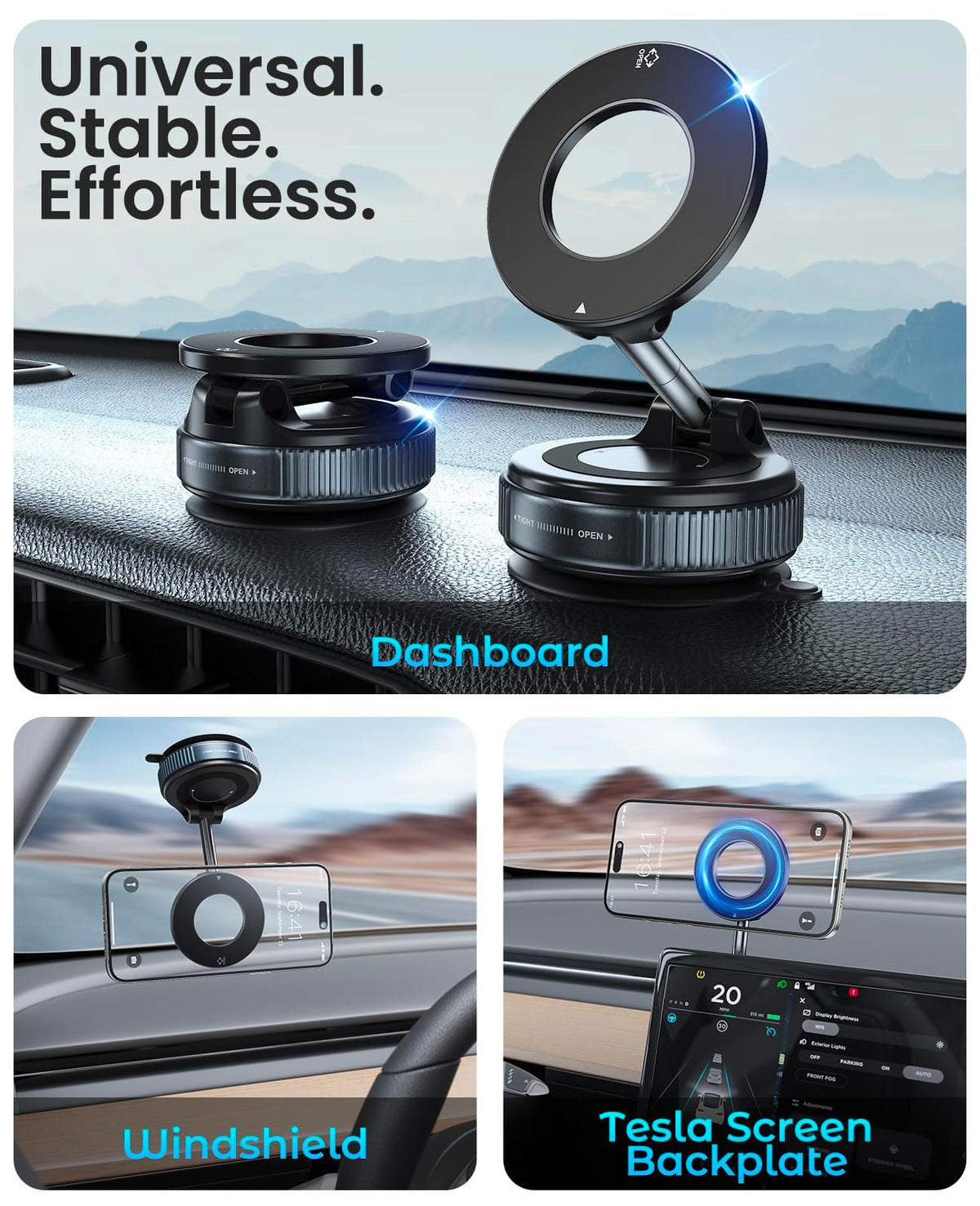 Jononser Magnetic Suction Phone Mount for Magsafe, 360° Adjustable Magnetic Car Phone Holder, Pocket Size Foldable Car Mount, Cell Phone Holders for Your Car for iPhone 17 16 15 14 13 12 Series,Black 🍁 All In One Marketplace Canada