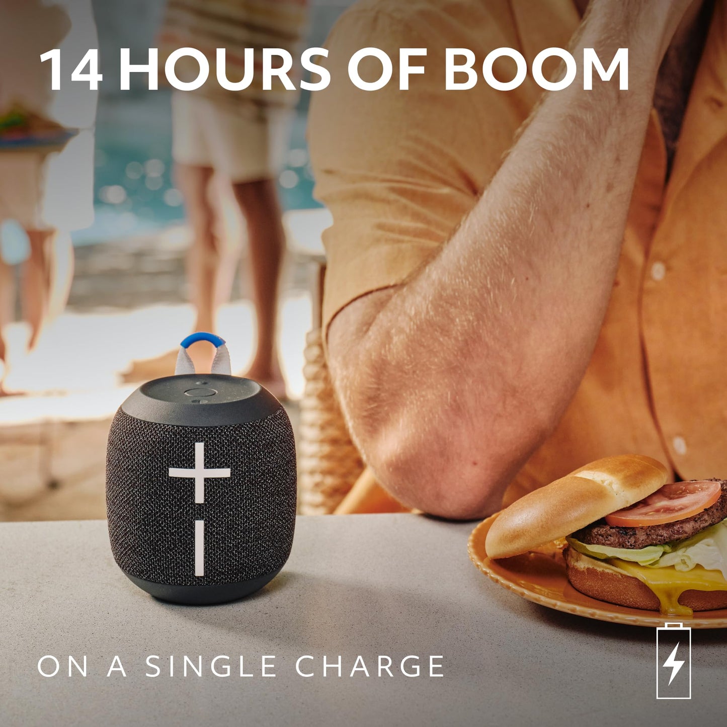Ultimate Ears WONDERBOOM 4 Portable Waterproof Bluetooth Speaker with Big Bass and 360-Degree Sound, Dustproof Floating Speaker with 131ft (40m) Range - Blue 🍁 All In One Marketplace Canada