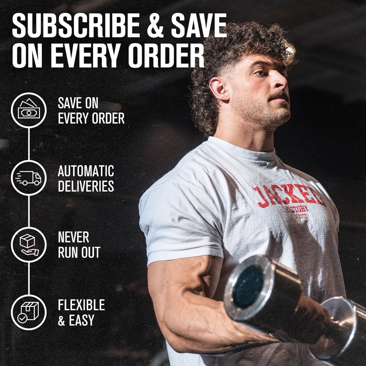 Jacked Factory Creatine Monohydrate Capsules - Canadian-Owned Supplement for Muscle Growth, Increased Strength, Enhanced Energy Output, and Improved Athletic Performance - 150 Pills 🍁 All In One Marketplace Canada