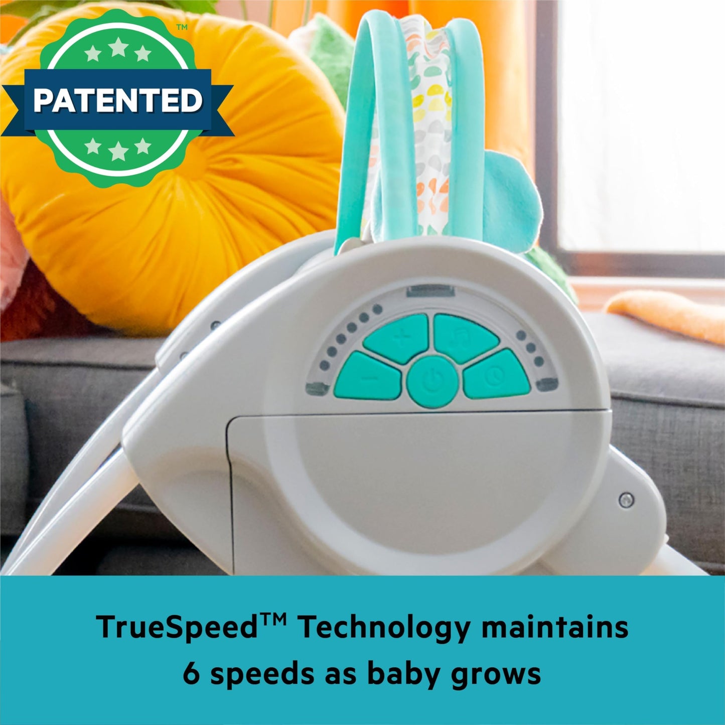 Bright Starts Portable Automatic 6-Speed Baby Swing, Compact Easy-Fold, Music, Toy Bar, 0-9 Months 6-20 lbs (Whimsical Wild) 🍁 All In One Marketplace Canada