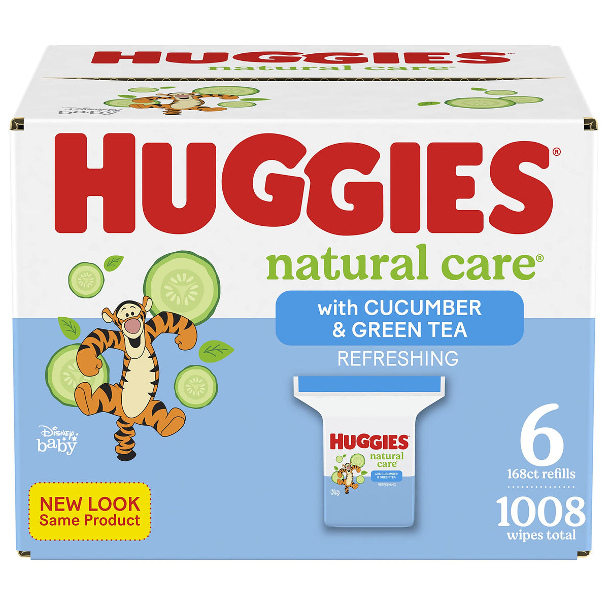Baby Wipes, Huggies Natural Care Refreshing, SCENTED, Hypoallergenic, 6 Refill Packs, 1008 Count 🍁 All In One Marketplace Canada
