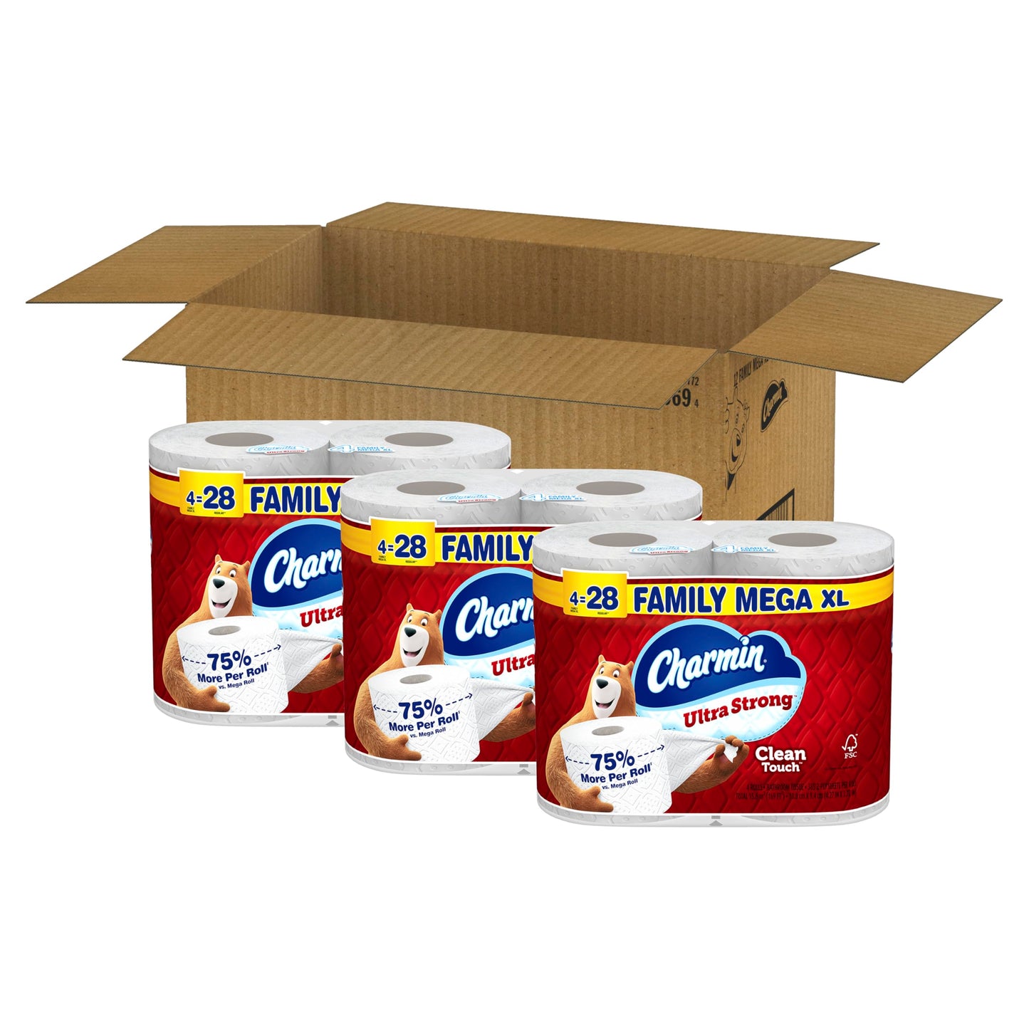 Charmin Toilet Paper Ultra Strong Clean Touch, 12 Family Mega XL Rolls = 84 Regular Rolls 🍁 All In One Marketplace Canada