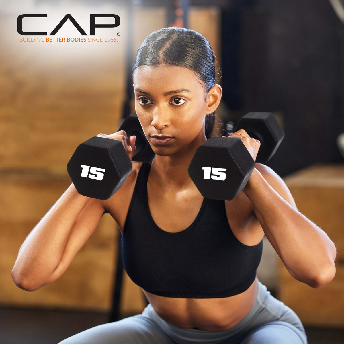 CAP Barbell Neoprene Dumbbell Weights, 5 lb Pair, Black 🍁 All In One Marketplace Canada