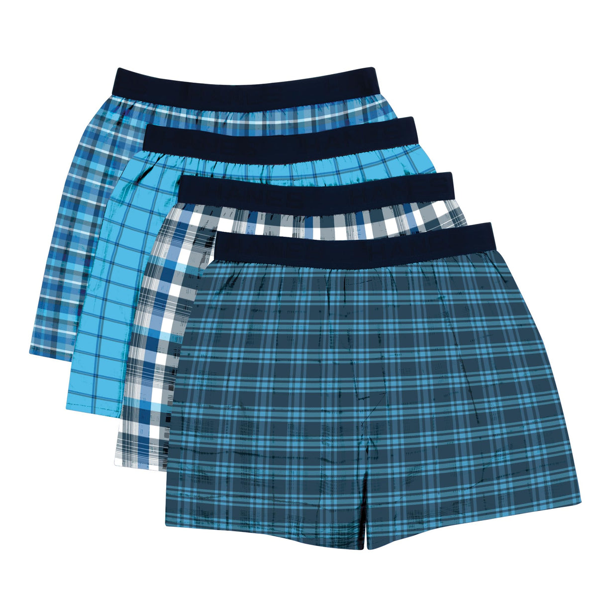 Hanes Men's 4 Pack FreshIQ Cotton Woven Boxer, Assorted, Large 🍁 All In One Marketplace Canada