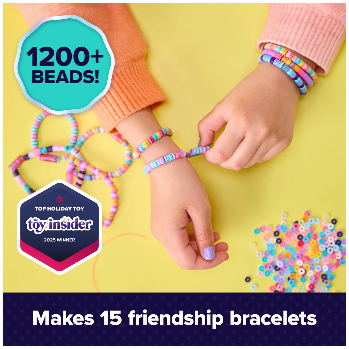 Cool Maker Stack'd Heishi Studio Bracelet Making Kit with Easy Beading Pen & over 1200 Beads, Makes 15 Bracelets, Arts and Crafts Toys for Girls Ages 7 and Up 🍁 All In One Marketplace Canada