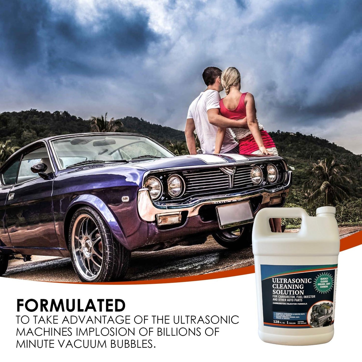 Ultrasonic Cleaner Solution for Carburetors and Engine Parts, Ultrasonic Cleaning Solution and Washing Compound for Ultrasonic and Immersion Washers - Concentrated (1 Gallon) 🍁 All In One Marketplace Canada