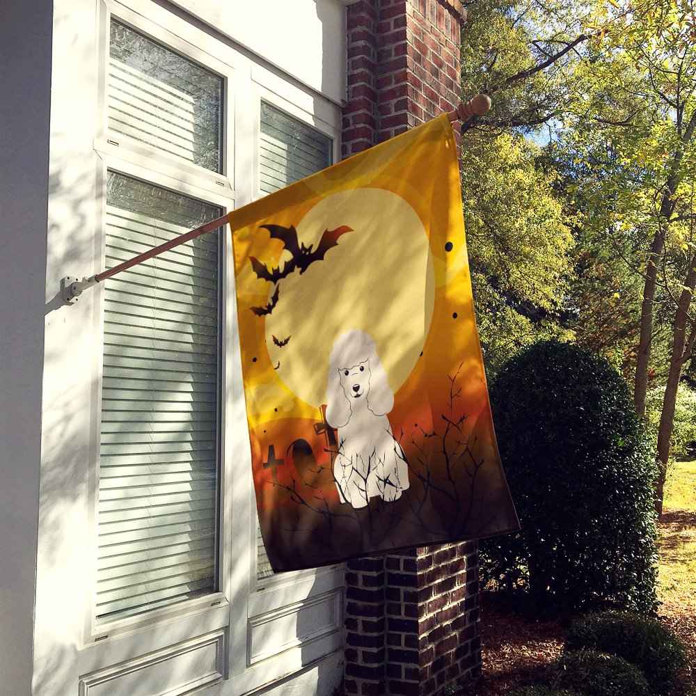 Caroline's Treasures BB4336CHF Halloween Poodle White Flag Canvas House Size, Large, Multicolor