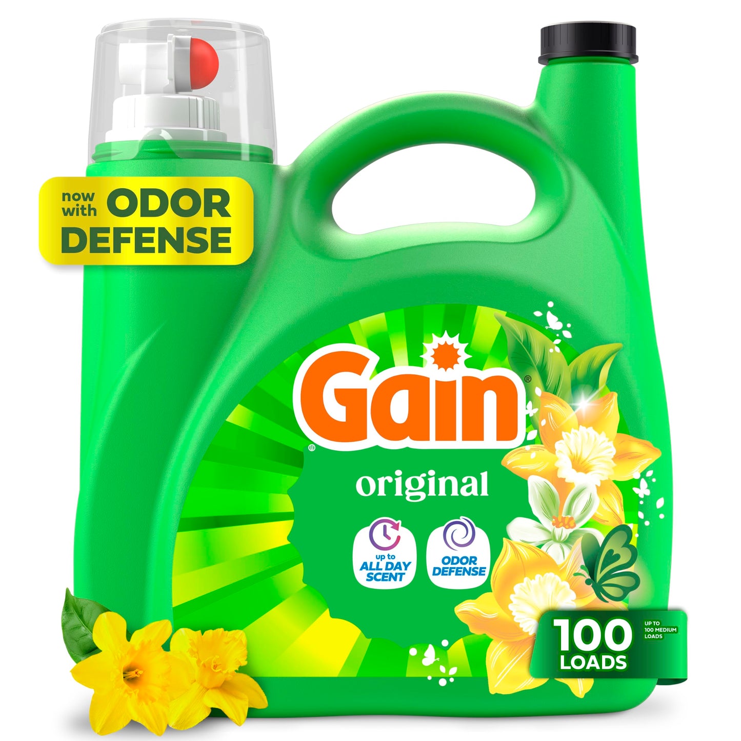 Gain Aroma Boost Liquid Laundry Detergent, Original Scent, HE Compatible, 107 Loads, 4.55L 🍁 All In One Marketplace Canada
