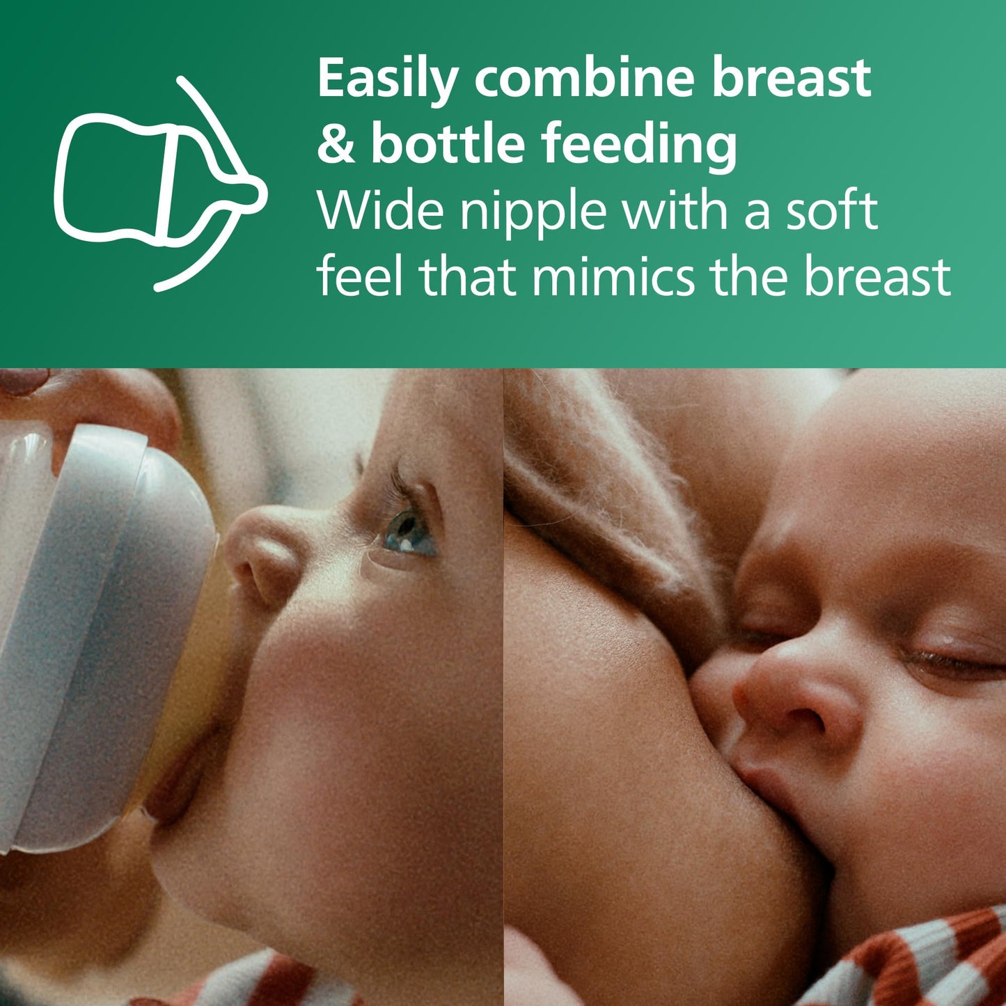 Philips Avent Natural Glass Baby Bottles with Natural Response Nipples (Slow Flow, Flow 2), 4oz, 3-pack, SCY910/03 🍁 All In One Marketplace Canada