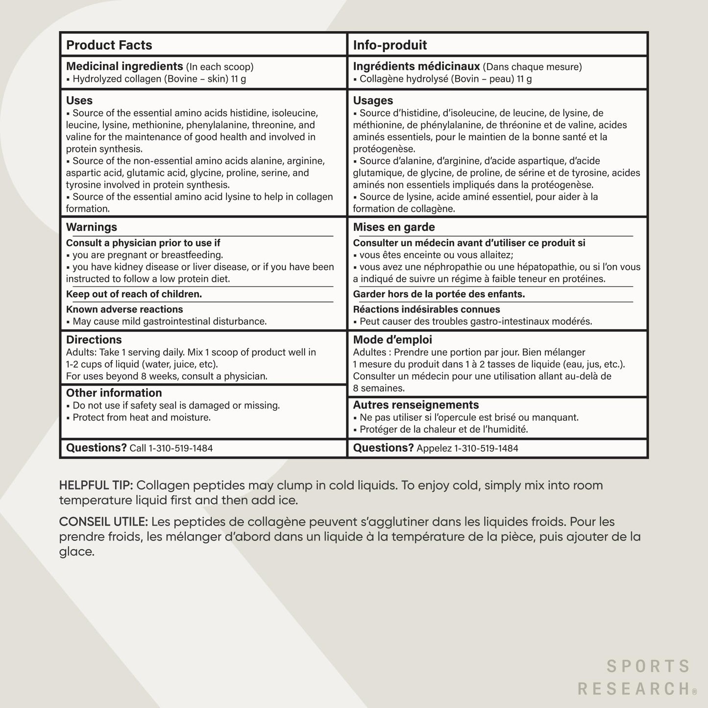 Sports Research® Premium Collagen Peptides Powder (32oz Jar) | Grass-Fed, Certified Paleo Friendly, Non-GMO and Gluten Free - Unflavored and Easy to Mix 🍁 All In One Marketplace Canada