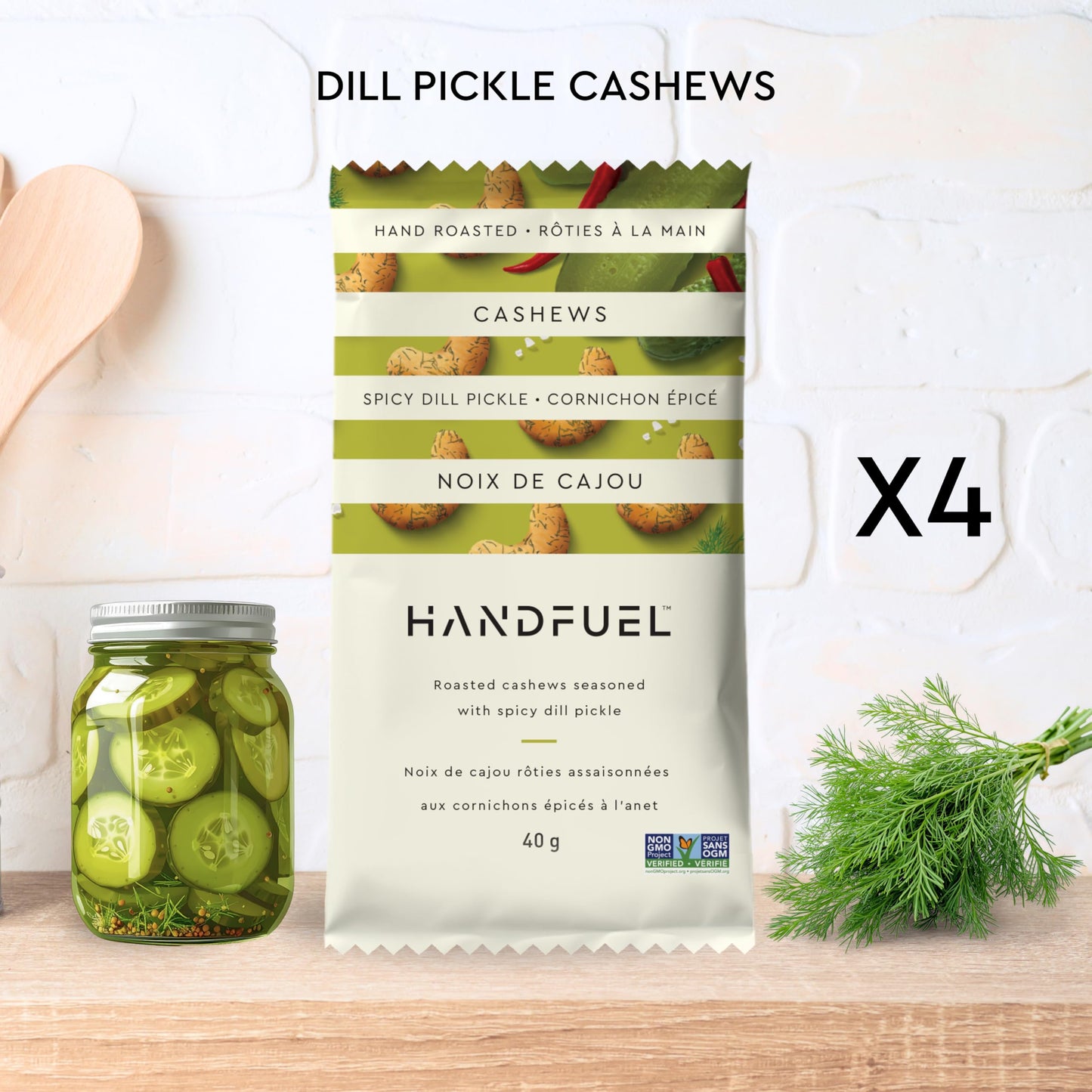 Handfuel 12 Pack Variety Flavoured Cashews, 4 Flavours - 3 x 40g of Each 🍁 All In One Marketplace Canada