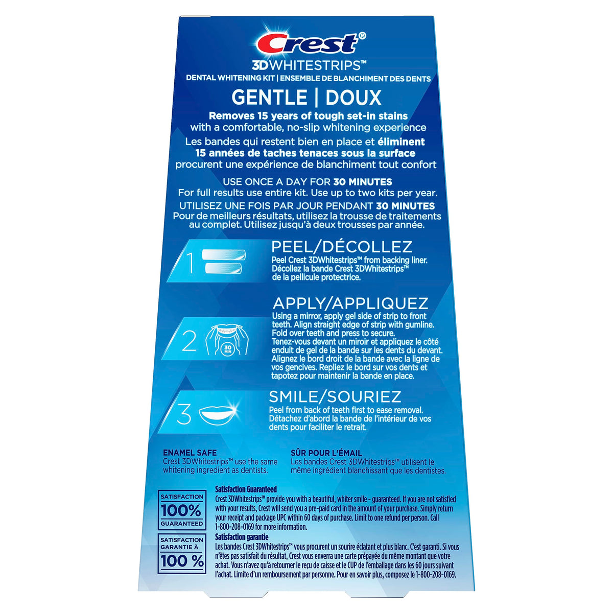 Crest 3D Whitestrips Gentle At-home Teeth Whitening Kit, 14 Treatments, Gently Removes 15 Years of Stains 🍁 All In One Marketplace Canada