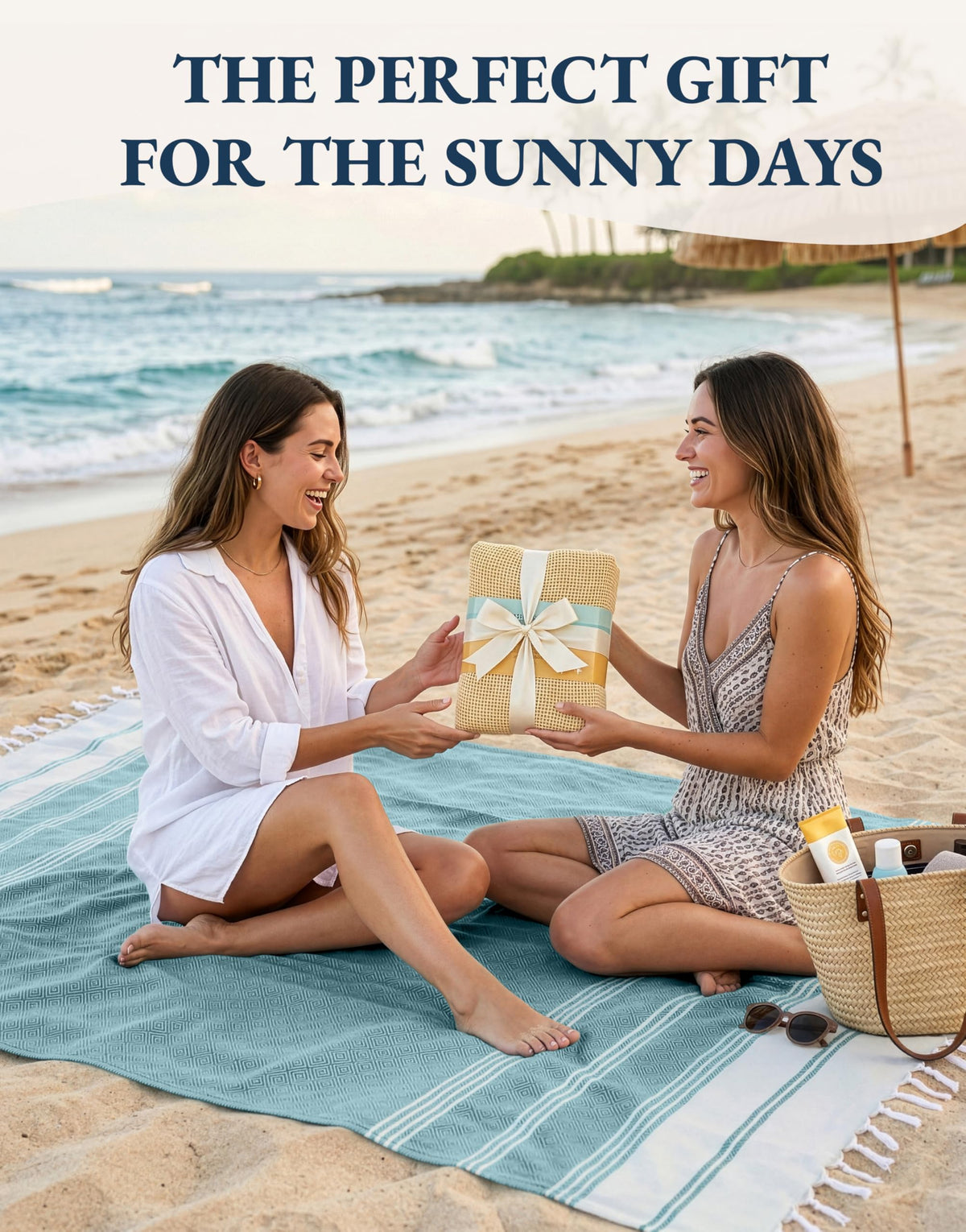 Lane Linen Turkish Beach Towels Set of 6, Oversized Beach Towel, Lightweight Beach Essentials for Women, Large Pool Towel, Absorbent & Quick Dry, Sand Free Beach Towel, 39"x71" - Tropical Breeze 🍁 All In One Marketplace Canada