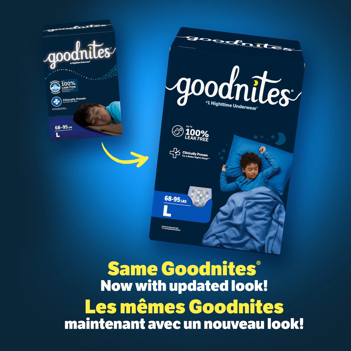 Boys Bedwetting Night Time Underwear, Goodnites, L, 34 Ct, Giga Pack 🍁 All In One Marketplace Canada