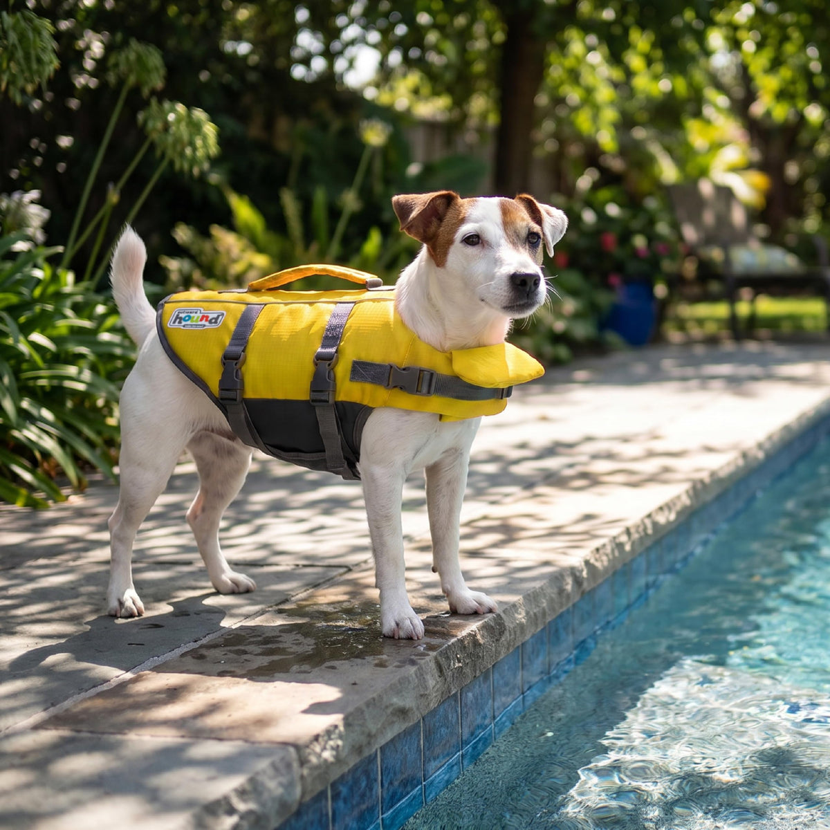 Outward Hound Granby Splash Dog Life Jacket with Handle, Reflective Floating Vest for Swimming & Boating, Maximum Buoyancy, All Skill Levels, Small Dogs & Puppies (16–20" Girth), Yellow, Small 🍁 All In One Marketplace Canada