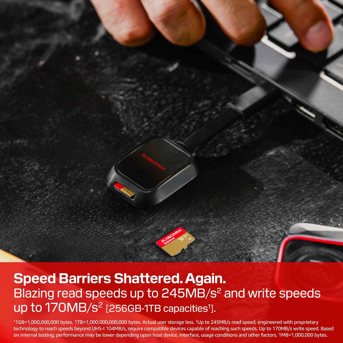 SANDISK 128GB Extreme microSD UHS-I Card - Up to 245MB/s Read Speed and 120MB/s Write Speed, 5.3K Video, 4K UHD Video, high-Performance for Action cams, Drones, Android Devices - SDSQXH9-128G-GZ6MA