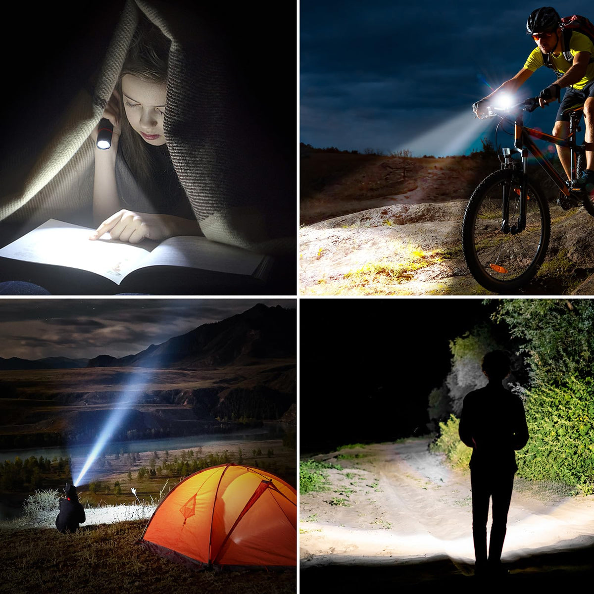 Blukar LED Rechargeable Flashlight 2 Pack, Super Bright Small Handheld Flashlights- Zoomable, Adjustable Brightness, Long Lasting Flash Light, Waterproof Pocket Size Torch Light for Emergency, Camping 🍁 All In One Marketplace Canada