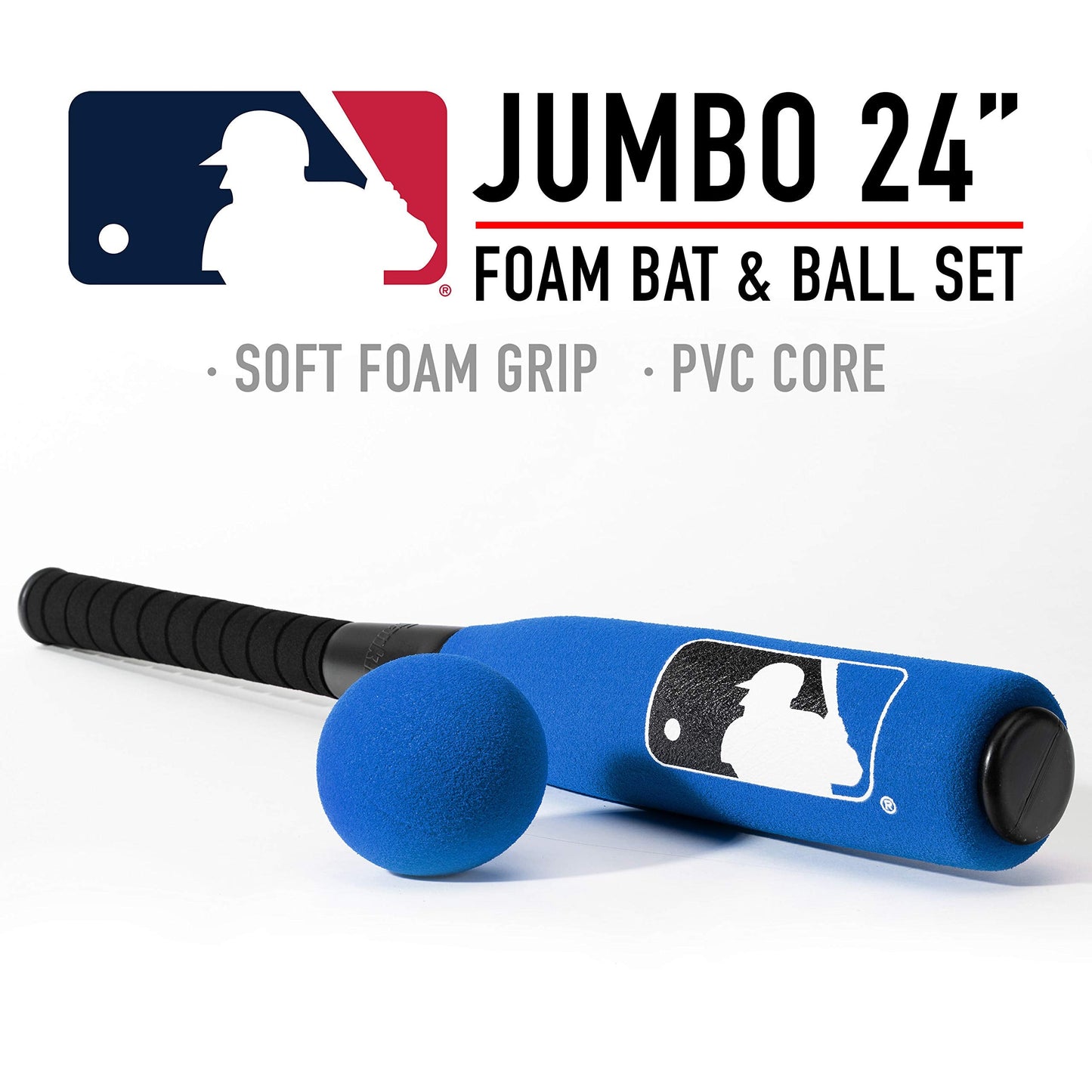 Franklin Sports MLB Kids Foam Baseball Bat + Ball Set - Jumbo Oversize Toy Bat + Foam Ball for Kids + Toddlers - Blue - 24" 🍁 All In One Marketplace Canada
