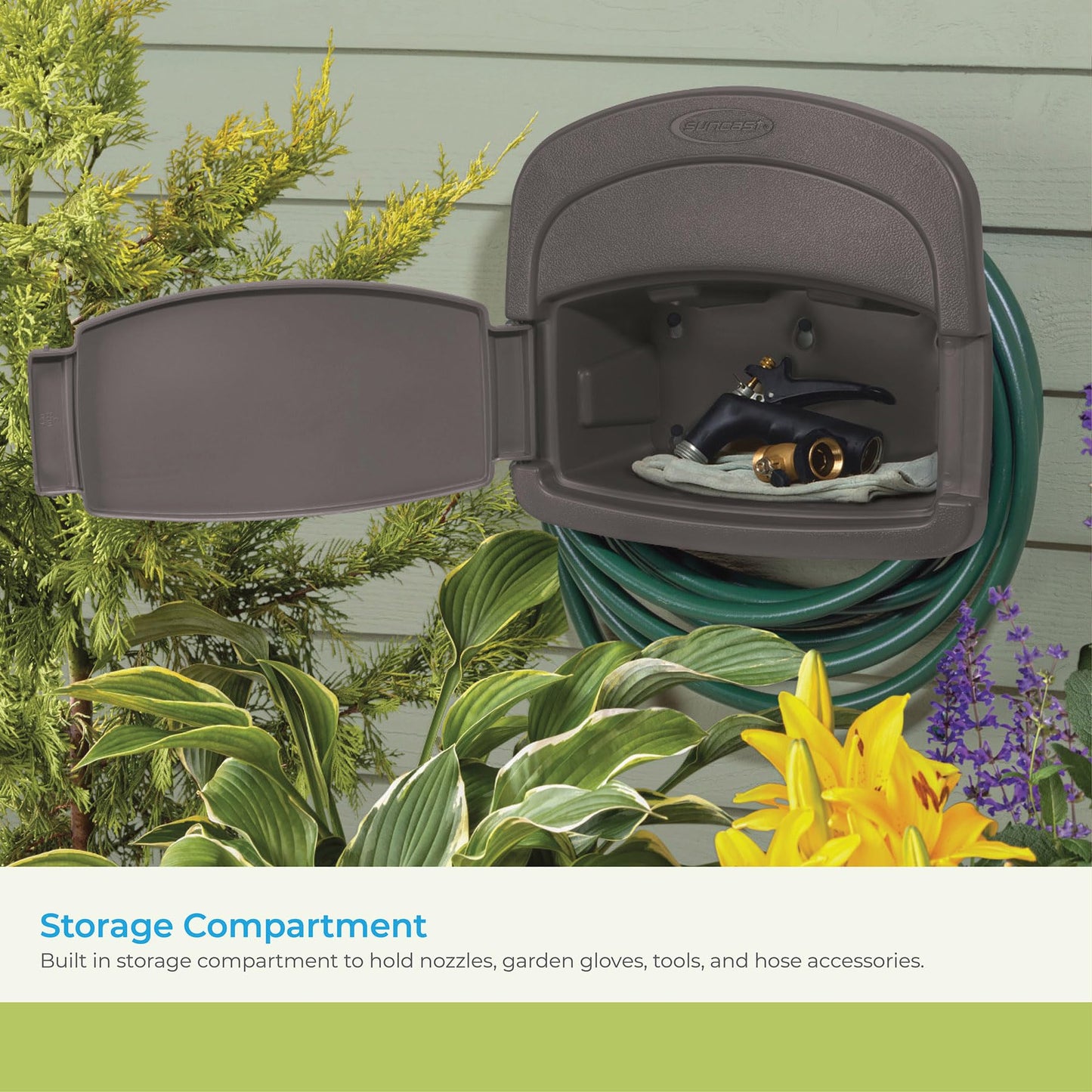 Suncast DHH150ST Deluxe Hangout Hose Hanger,Stoney Gray,1 Count (Pack of 1) 🍁 All In One Marketplace Canada
