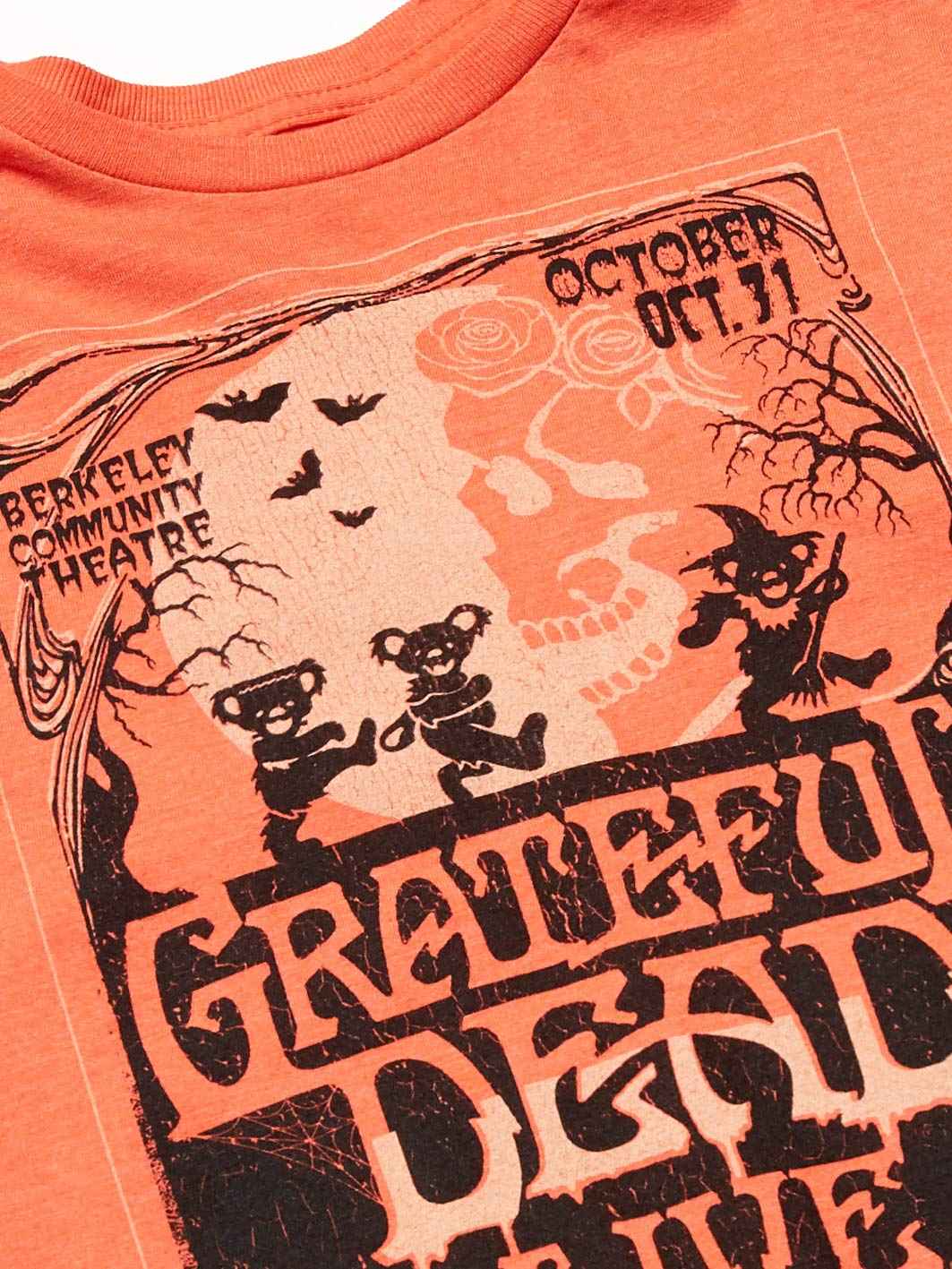 Liquid Blue Grateful Dead Berkeley Moon Live Halloween Ss Tee, Orange, X-Large