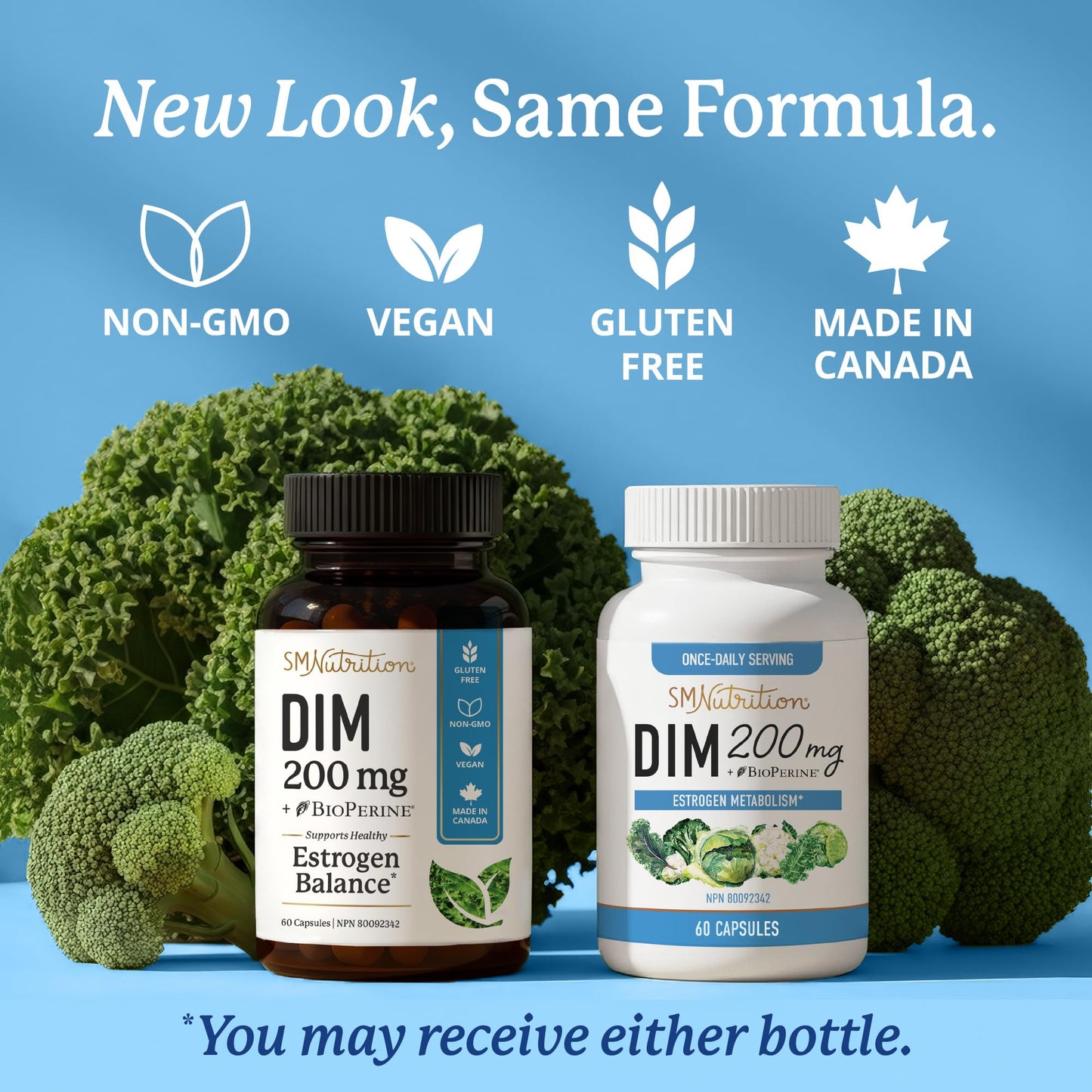 DIM Supplement 200 mg | Estrogen Balance for Women & Men | Hormonal Acne, Hormone Balance, PMS, Bloating, Antioxidant & Menopause Supplements for Women | Canadian Made, Vegan Diindolylmethane | 60 Ct 🍁 All In One Marketplace Canada