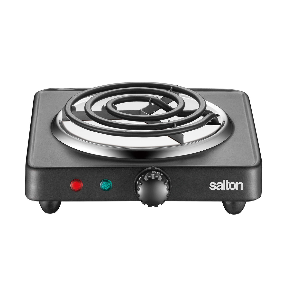 Salton Single Coil Portable Electric Cooktop | 1000 Watts | Lightweight & Compact | Variable Temperature Control | Perfect for Dorms, Offices, Camping | Black | 100% Canadian-owned & operated 🍁 All In One Marketplace Canada