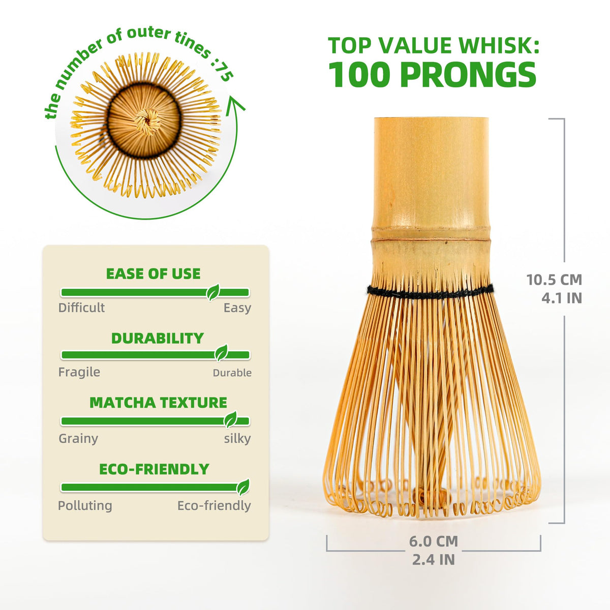 TEANAGOO MA-01 Japanese Matcha Ceremony Accessory, Matcha Whisk (Chasen), Traditional Scoop (Chashaku), Tea Spoon, Whisk Holder, The Perfect Set to Prepare a Traditional Cup of Matcha. 🍁 All In One Marketplace Canada