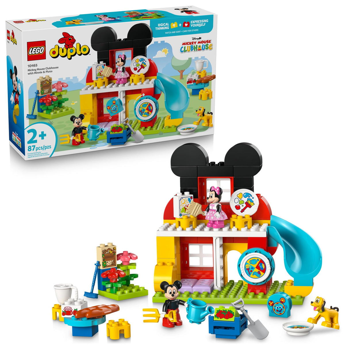 LEGO DUPLO Disney Mickey Mouse Clubhouse with Minnie & Pluto Building Toy - Fine Motor Skill Toy for Toddlers, Ages 2+ - Mickey Mouse Toy for Boys & Girls - Birthday Gift for Kids - 10465 🍁 All In One Marketplace Canada