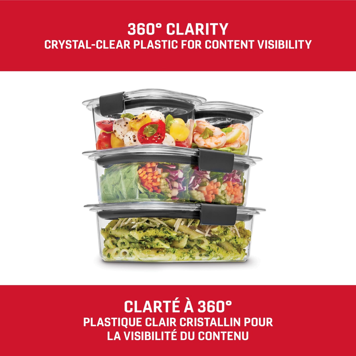Rubbermaid 44-Piece Brilliance Food Storage Containers with Lids for Lunch, Meal Prep and Leftovers, Dishwasher Safe, Leak-Proof & BPA-Free 🍁 All In One Marketplace Canada