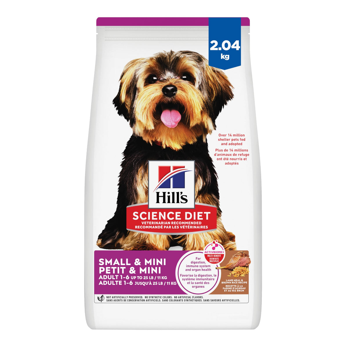Hill's Science Diet Adult Small & Mini Lamb Meal & Brown Rice Recipe Dry Dog Food 2.04 kg Bag 🍁 All In One Marketplace Canada