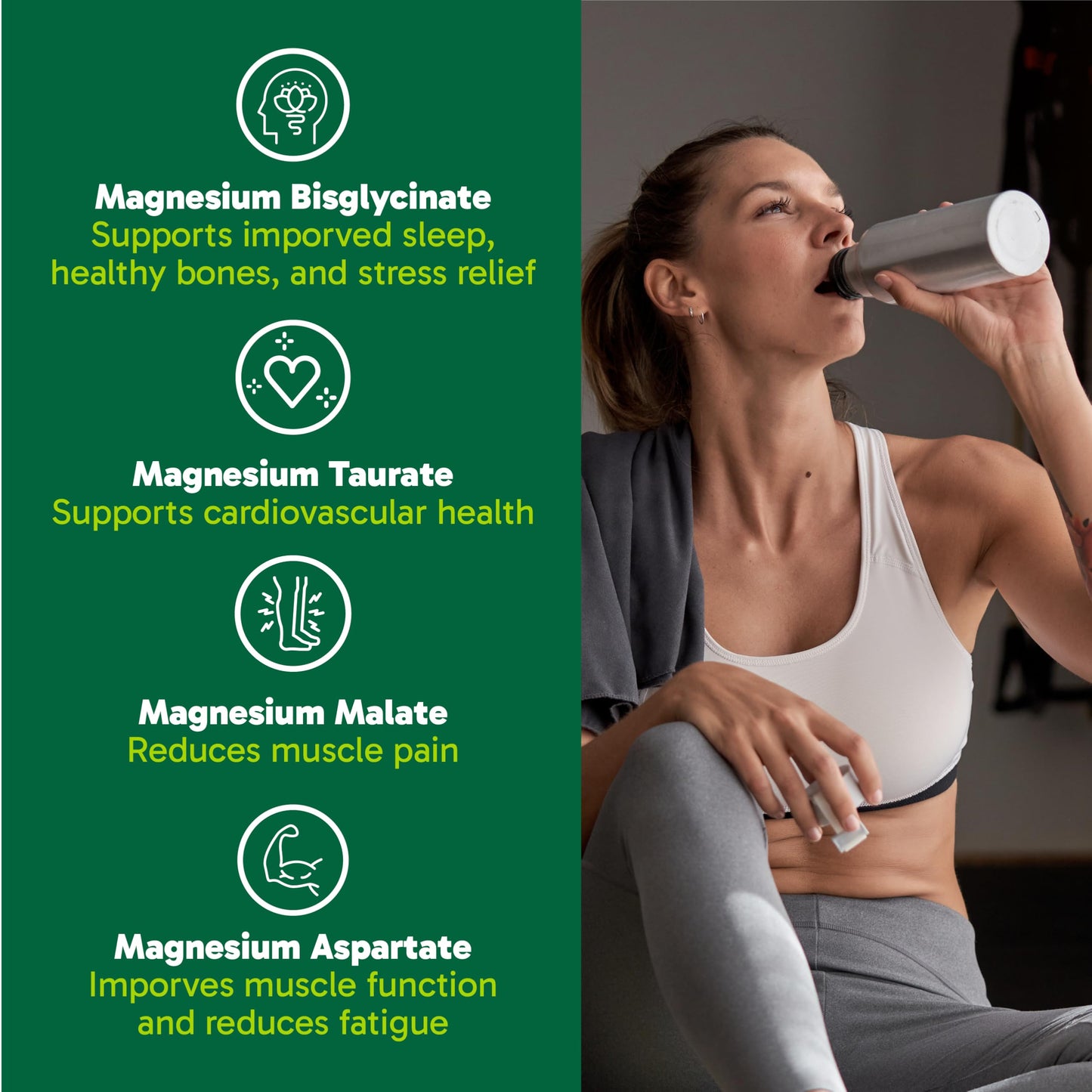 Organika Canadian-Made 8-In-1 Magnesium - 212mg Synergystic Magnesium Complex with Vitamin B6 to Support Muscle Function, Bone Health, Energy, and Cardiovascular Health | 90vcaps, 45 Servings 🍁 All In One Marketplace Canada
