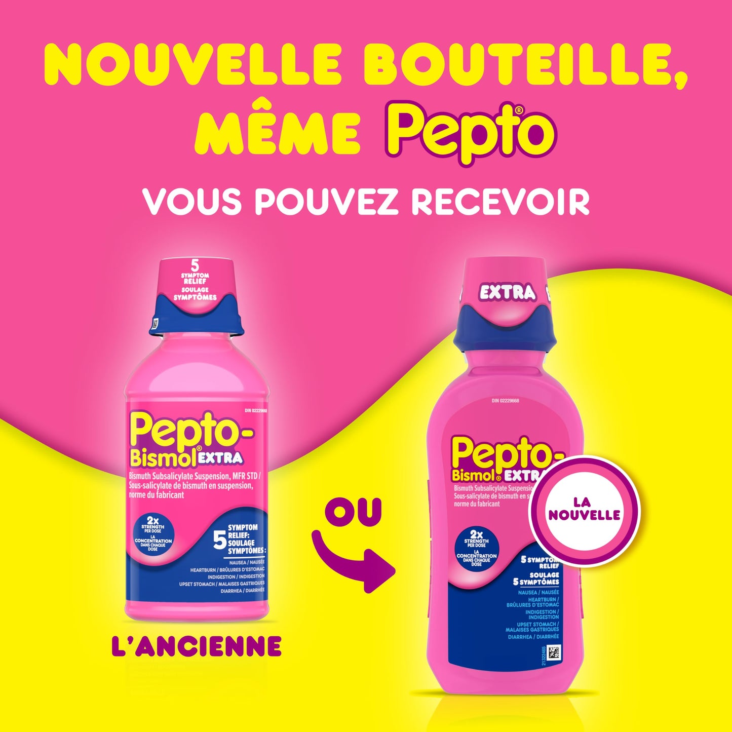 Pepto Bismol Extra Strength Liquid, Upset Stomach Relief, Diarrhea Relief, Heartburn, Nausea, Indigestion, Upset Stomach, Original Flavour, Pack of 2, 350mL each 🍁 All In One Marketplace Canada